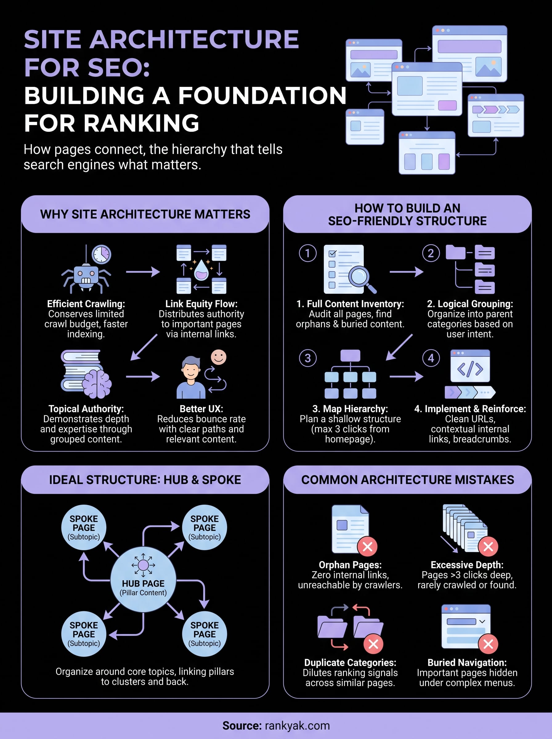 site architecture for seo infographic