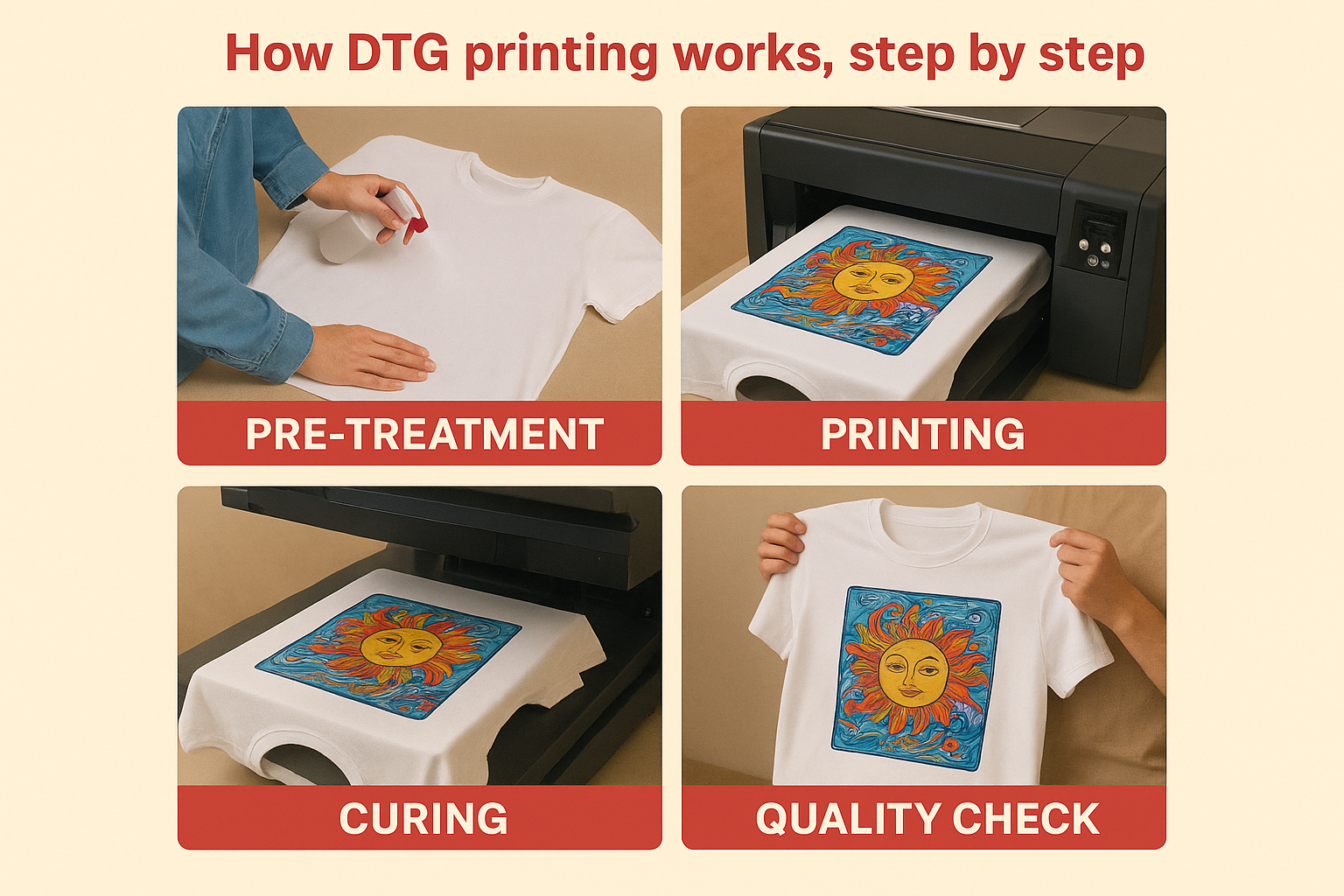 How DTG printing works, step by step