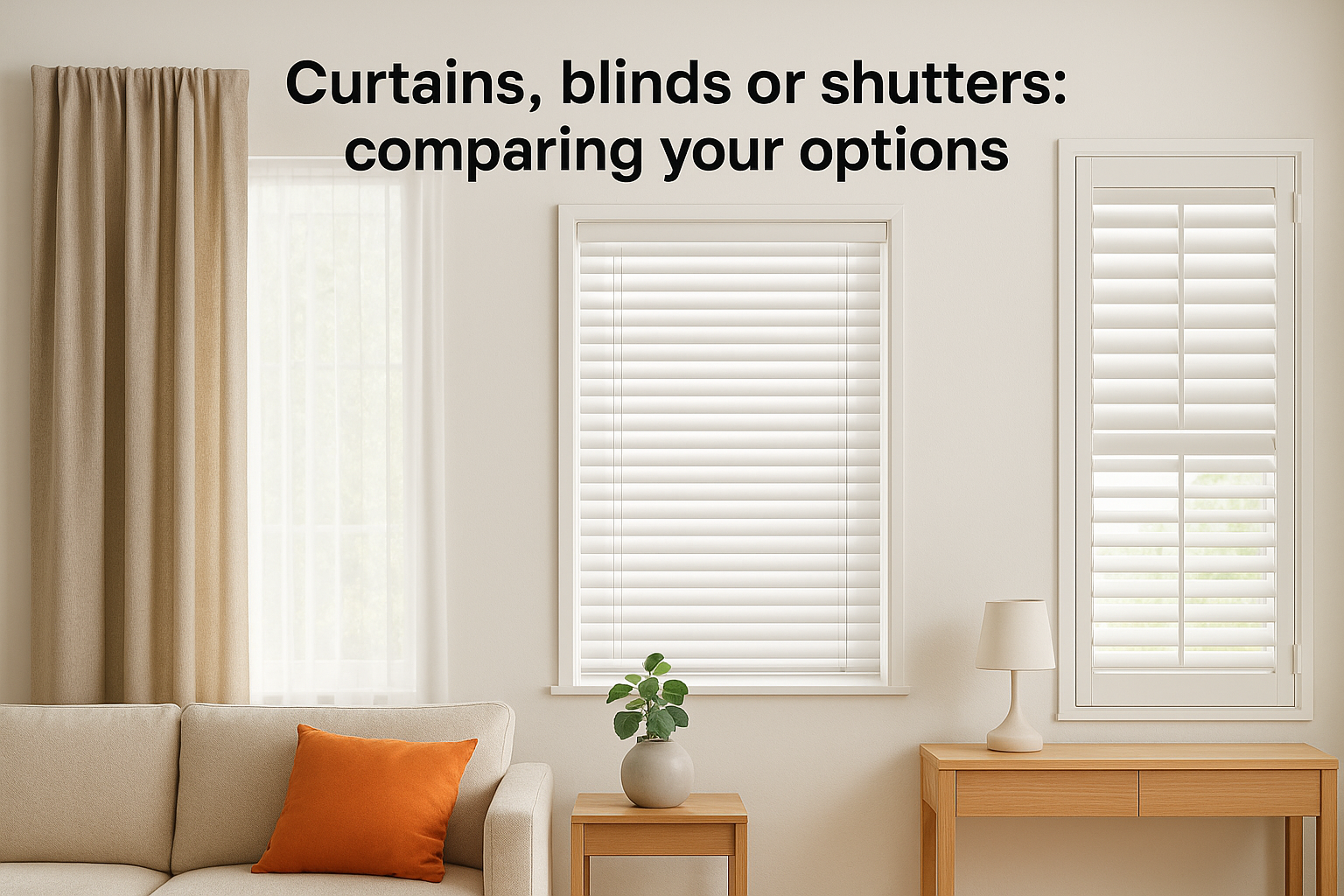Curtains, blinds or shutters: comparing your options