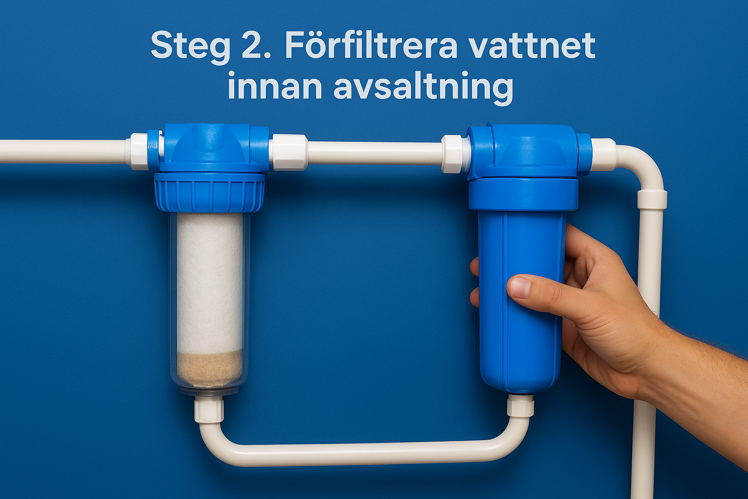 Steg 2. Förfiltrera vattnet innan avsaltning