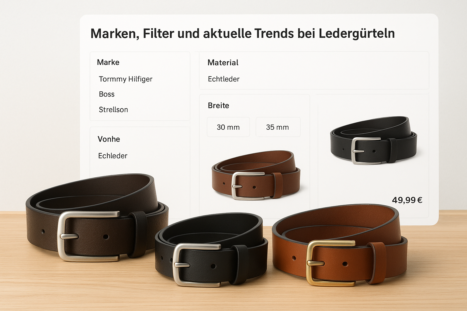 Marken, Filter und aktuelle Trends bei Ledergürteln