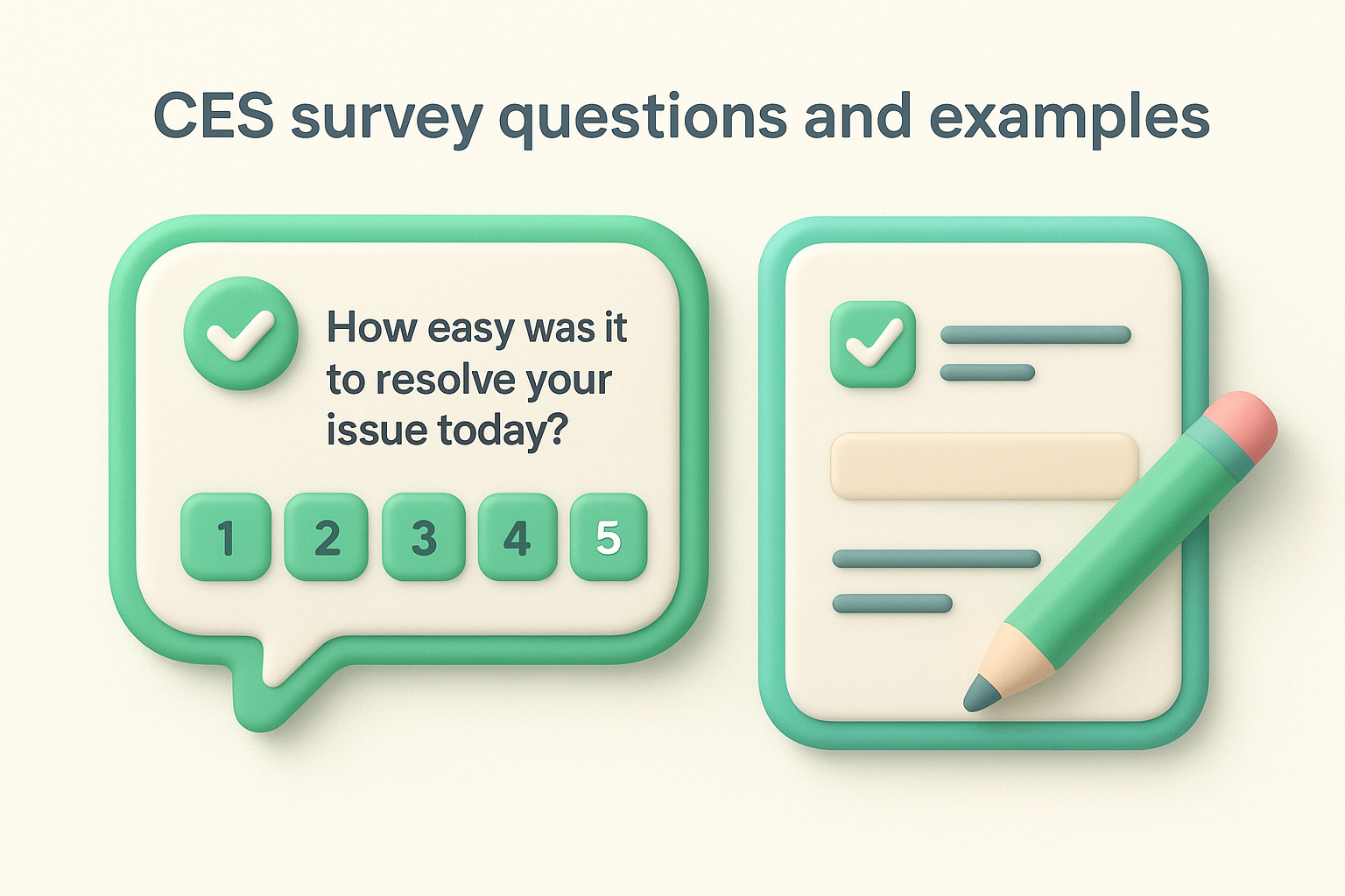 CES survey questions and examples