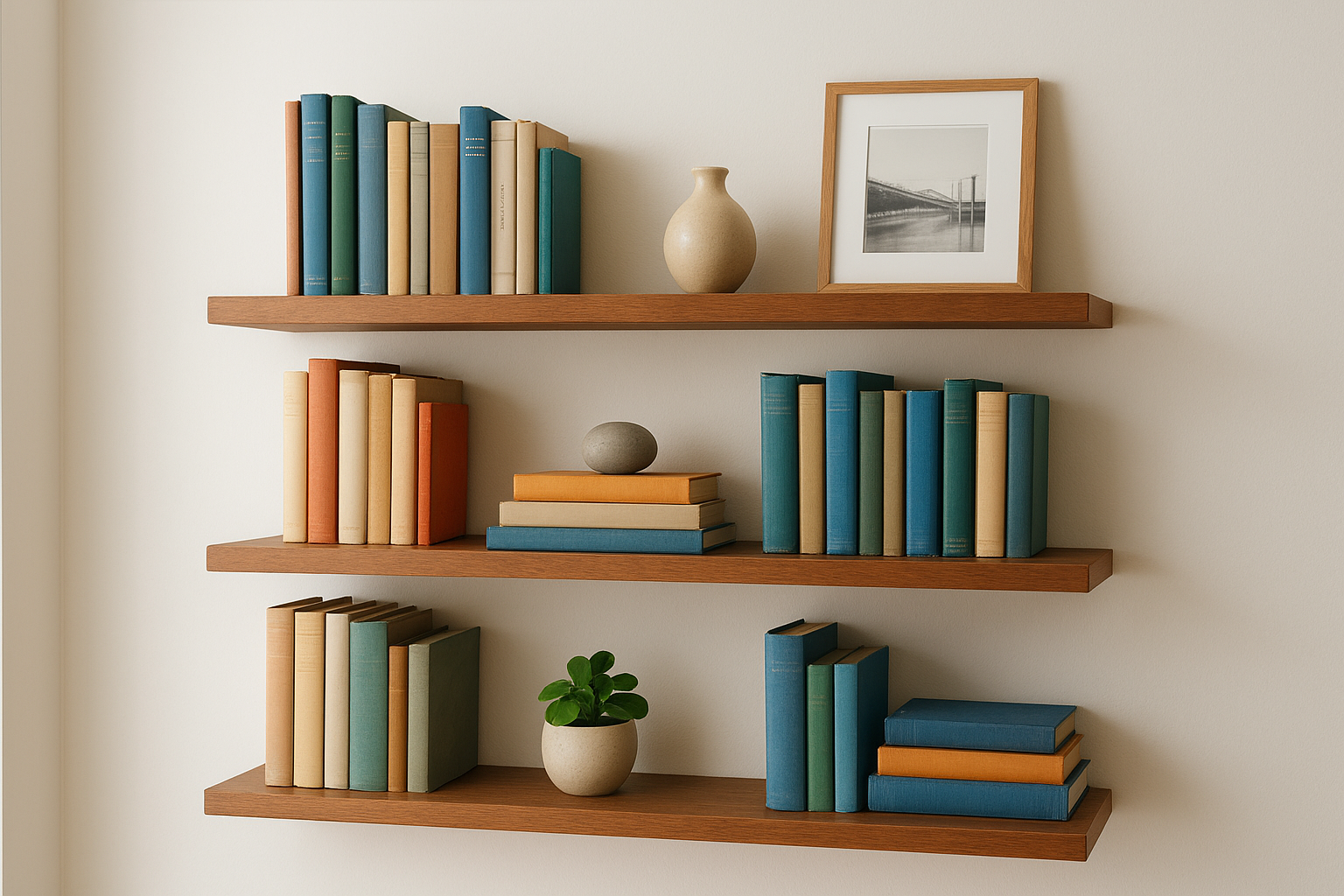 3. Turn your shelves into a mini library