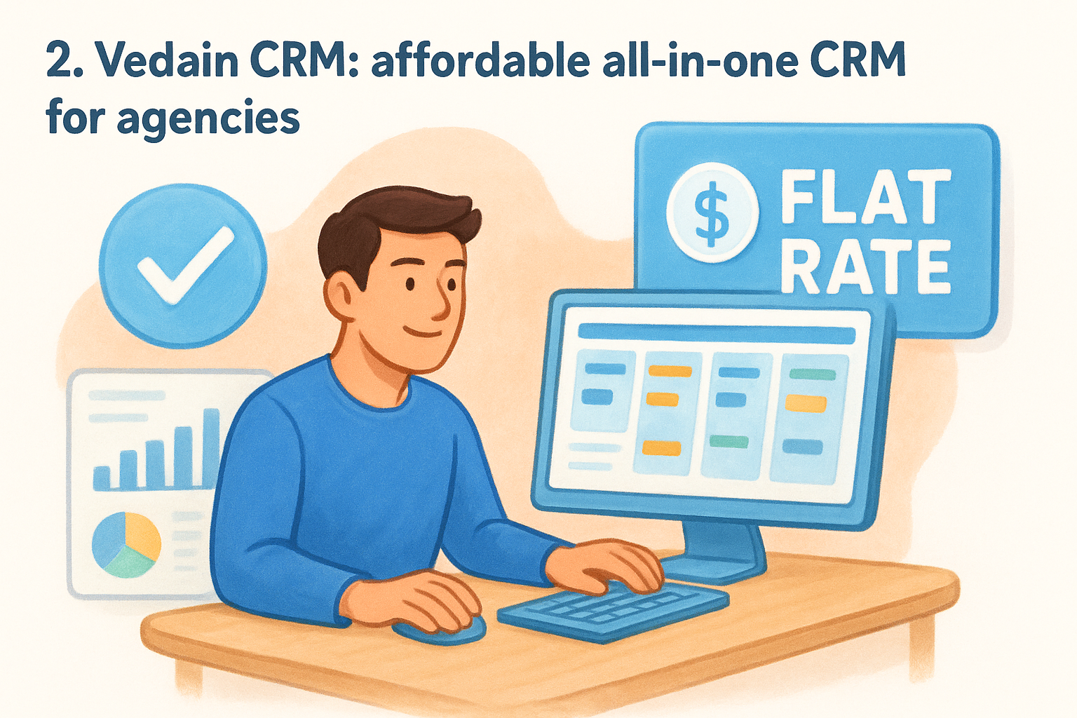 2. Vedain CRM: affordable all-in-one CRM for agencies