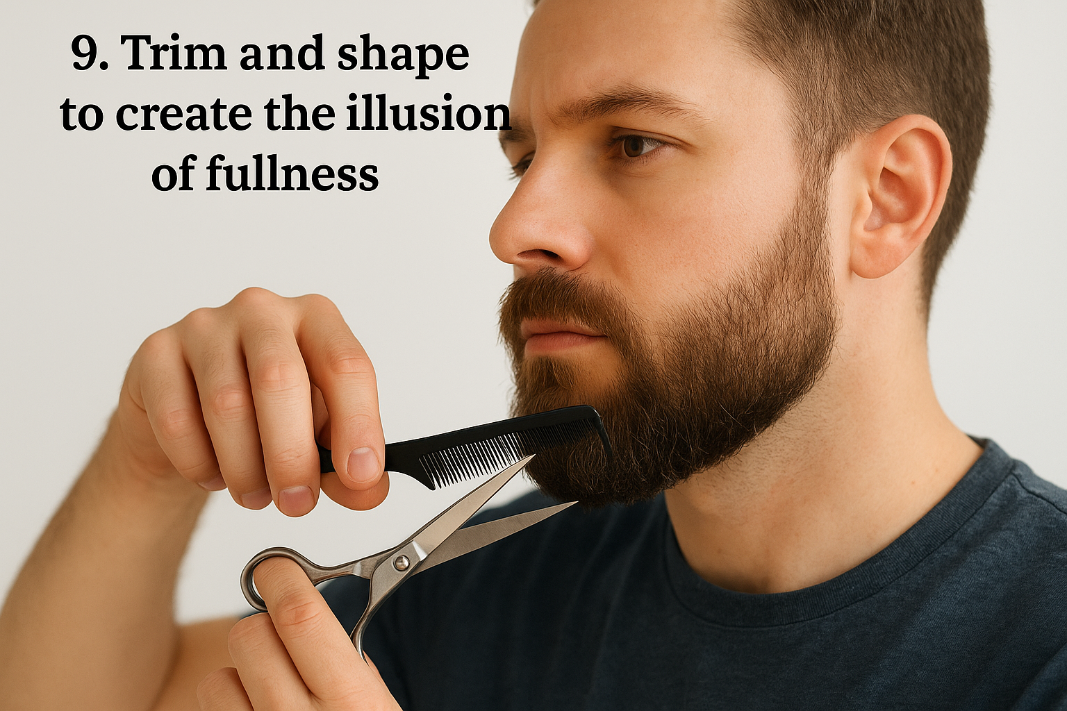 9. Trim and shape to create the illusion of fullness
