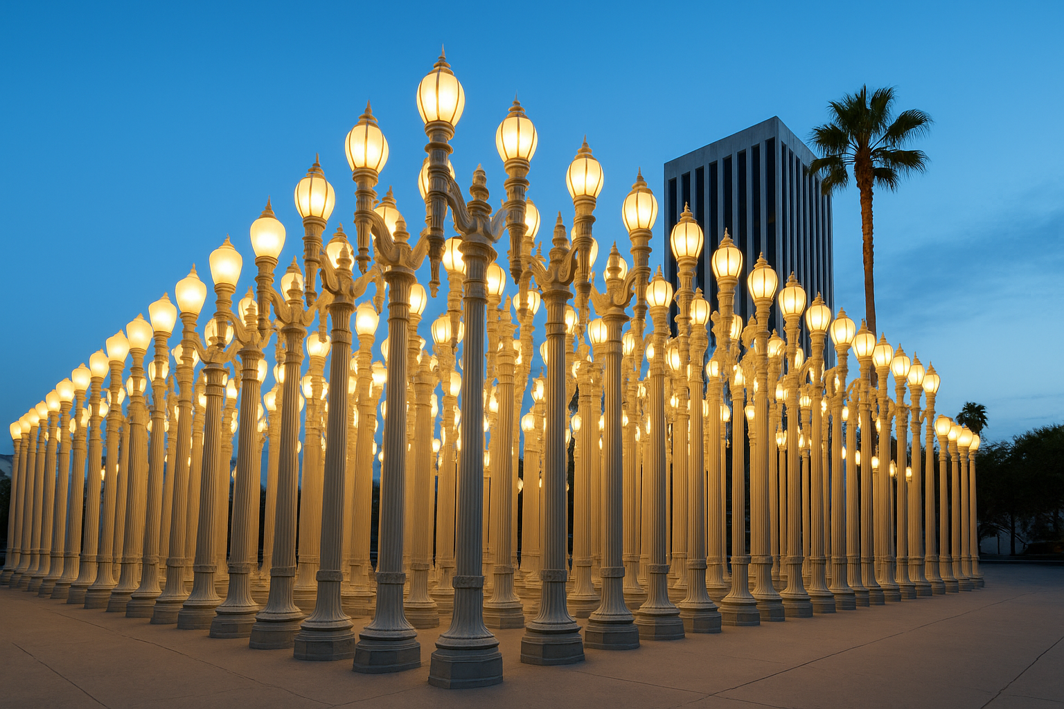 8. LACMA's Urban Light installation