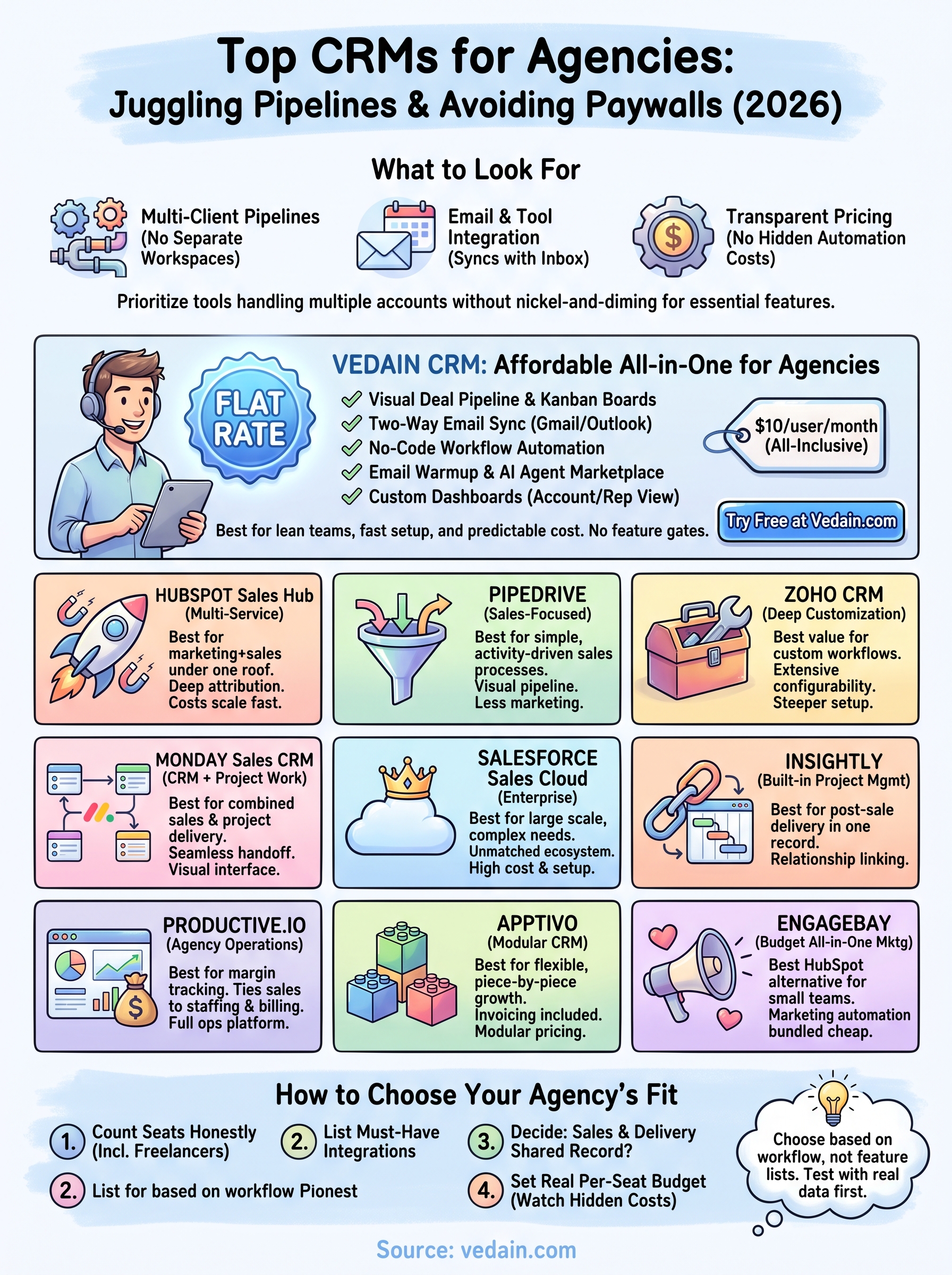 best crm for agencies infographic