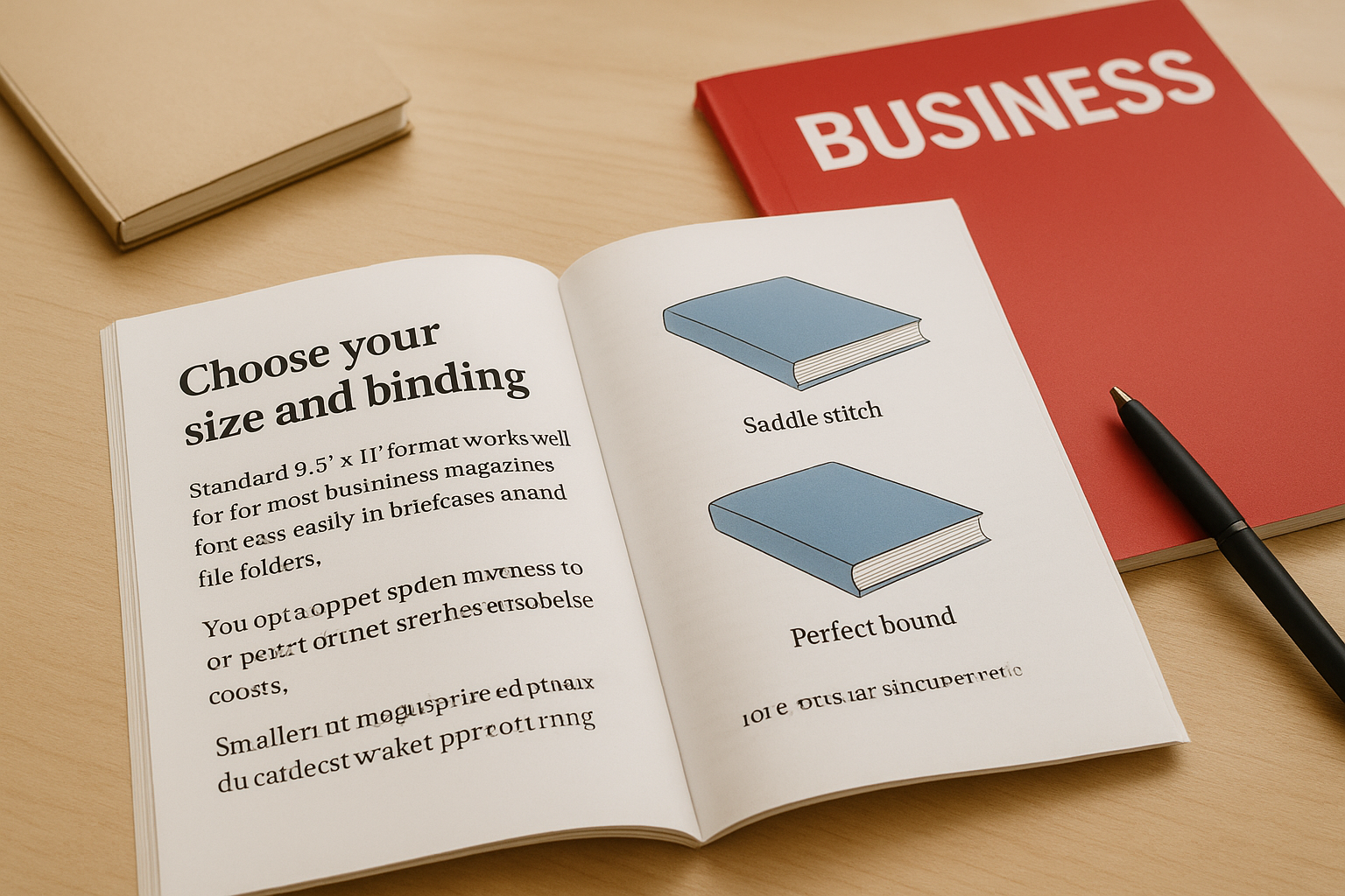 Choose your size and binding