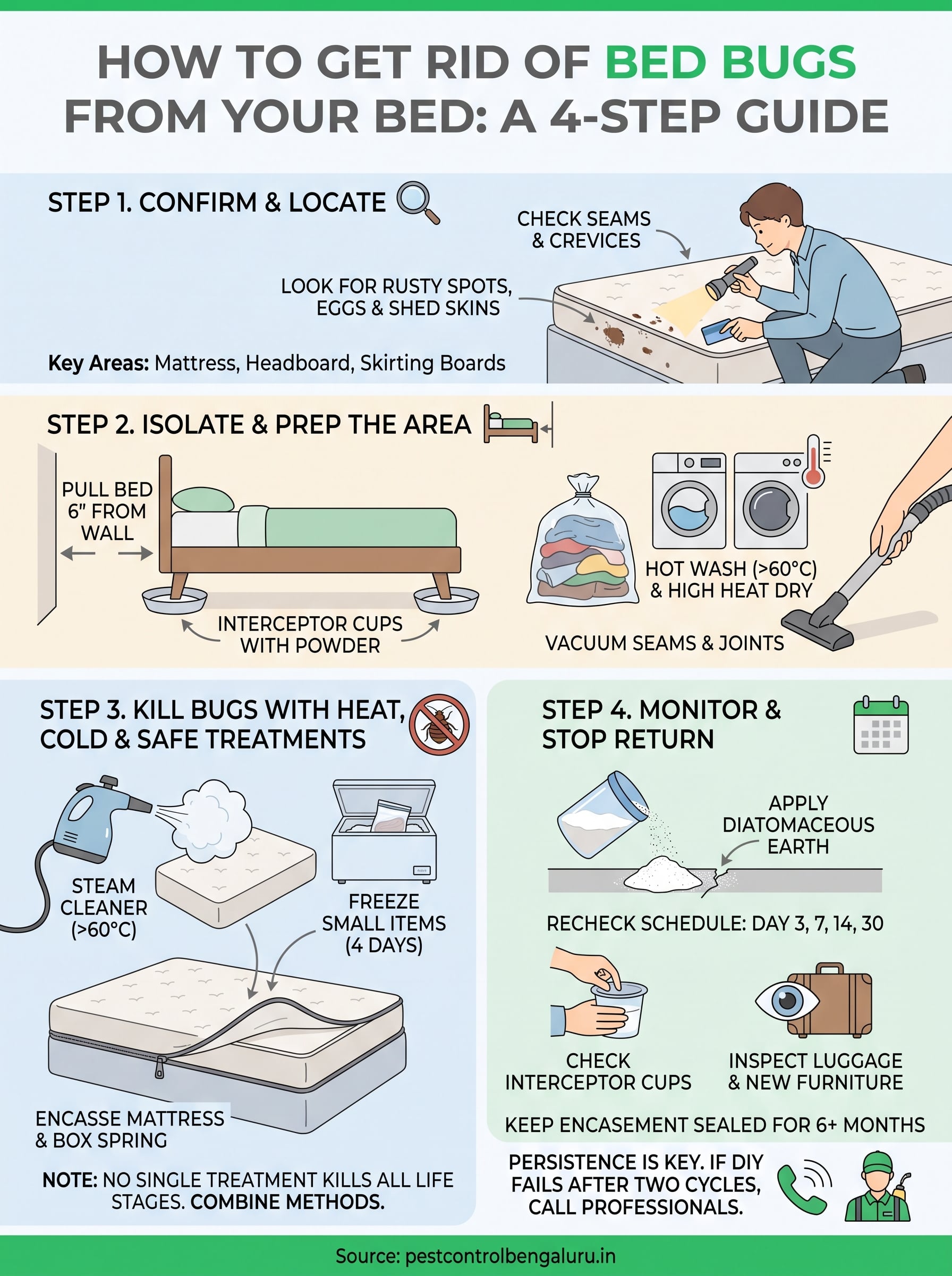 How to Get Rid of Bed Bugs From Your Bed for Good 3 how to get rid of bed bugs from bed infographic