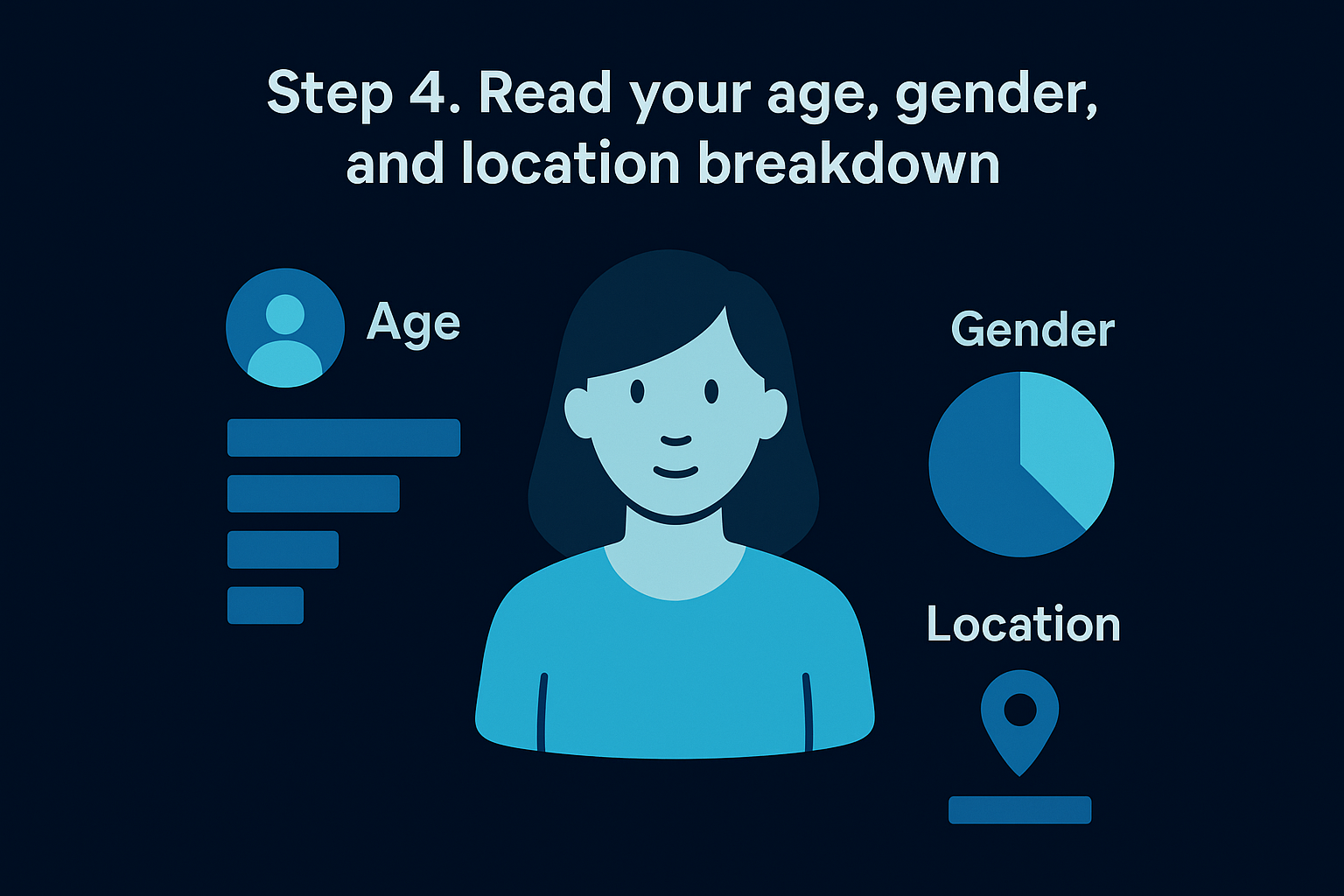 Step 4. Read your age, gender, and location breakdown