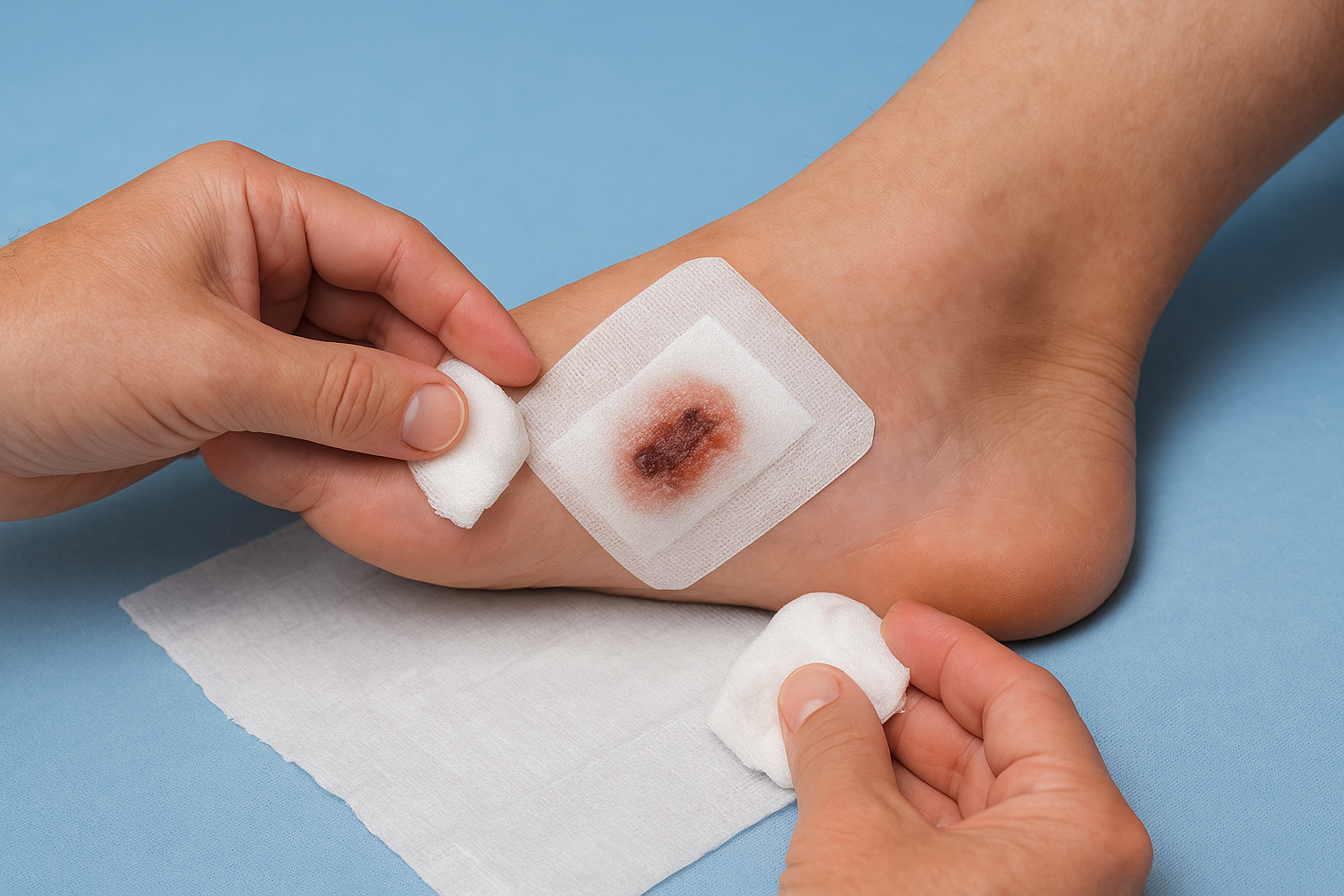 Caring for the wound after cauterization