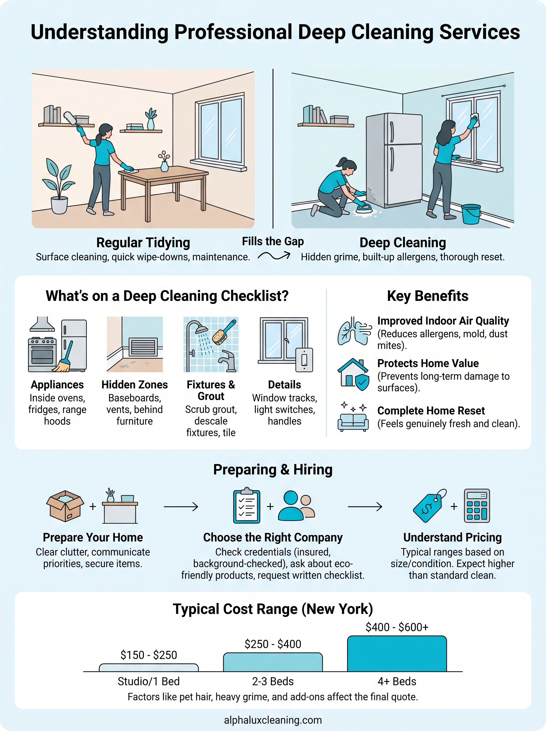 house cleaning services deep cleaning infographic