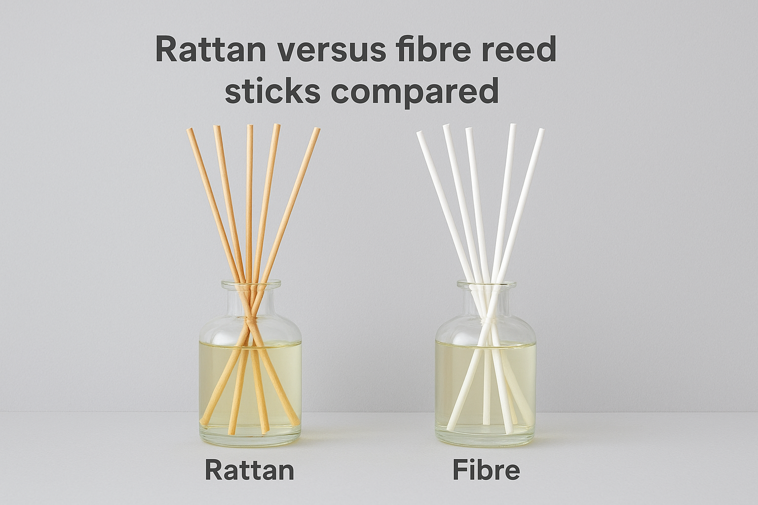 Rattan versus fibre reed sticks compared