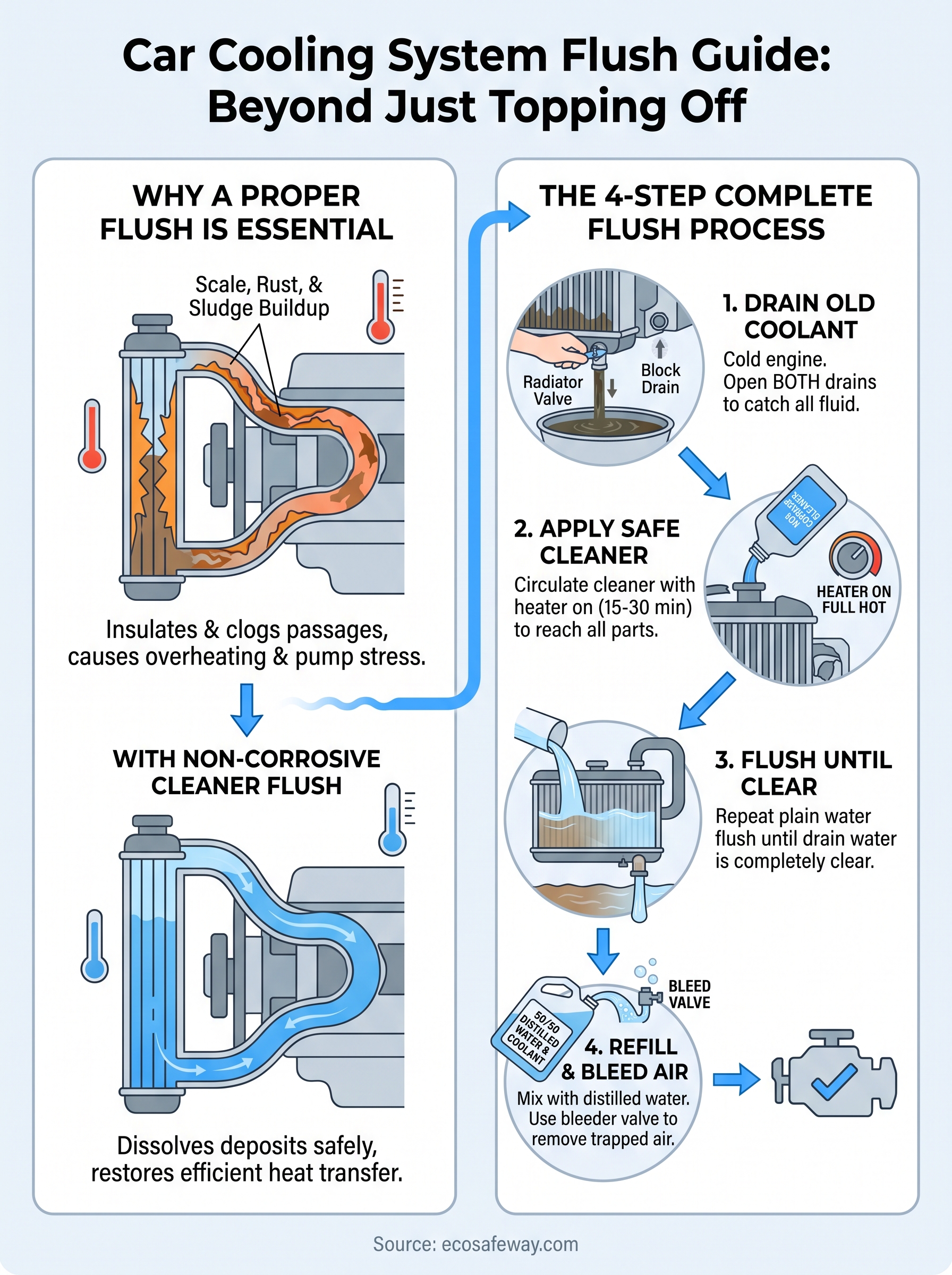 cooling system cleaner infographic