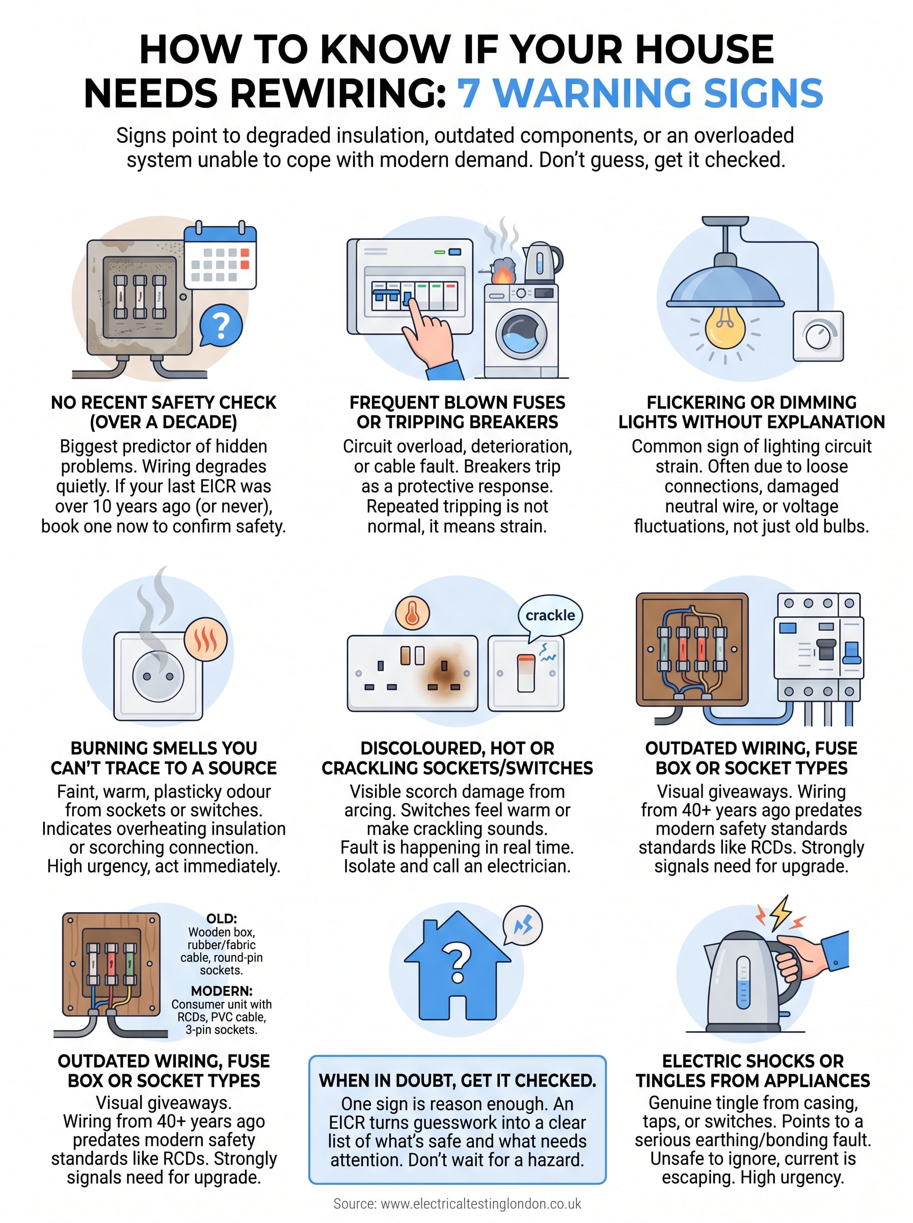 how to know if your house needs rewiring infographic