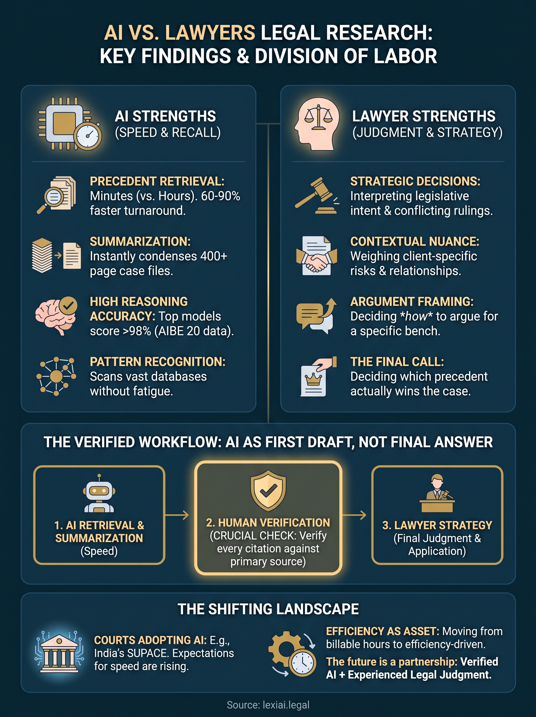 ai vs lawyers legal research infographic