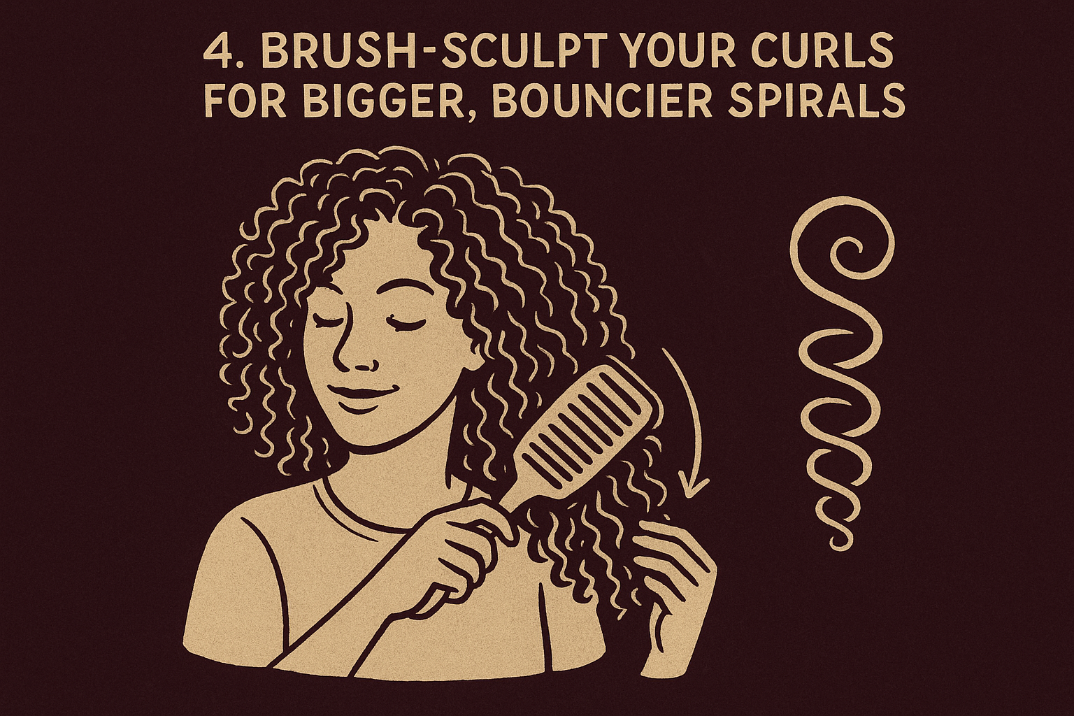 4. Brush-sculpt your curls for bigger, bouncier spirals