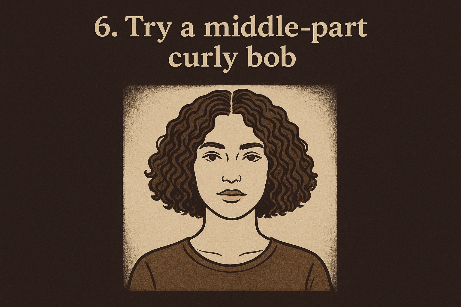 6. Try a middle-part curly bob