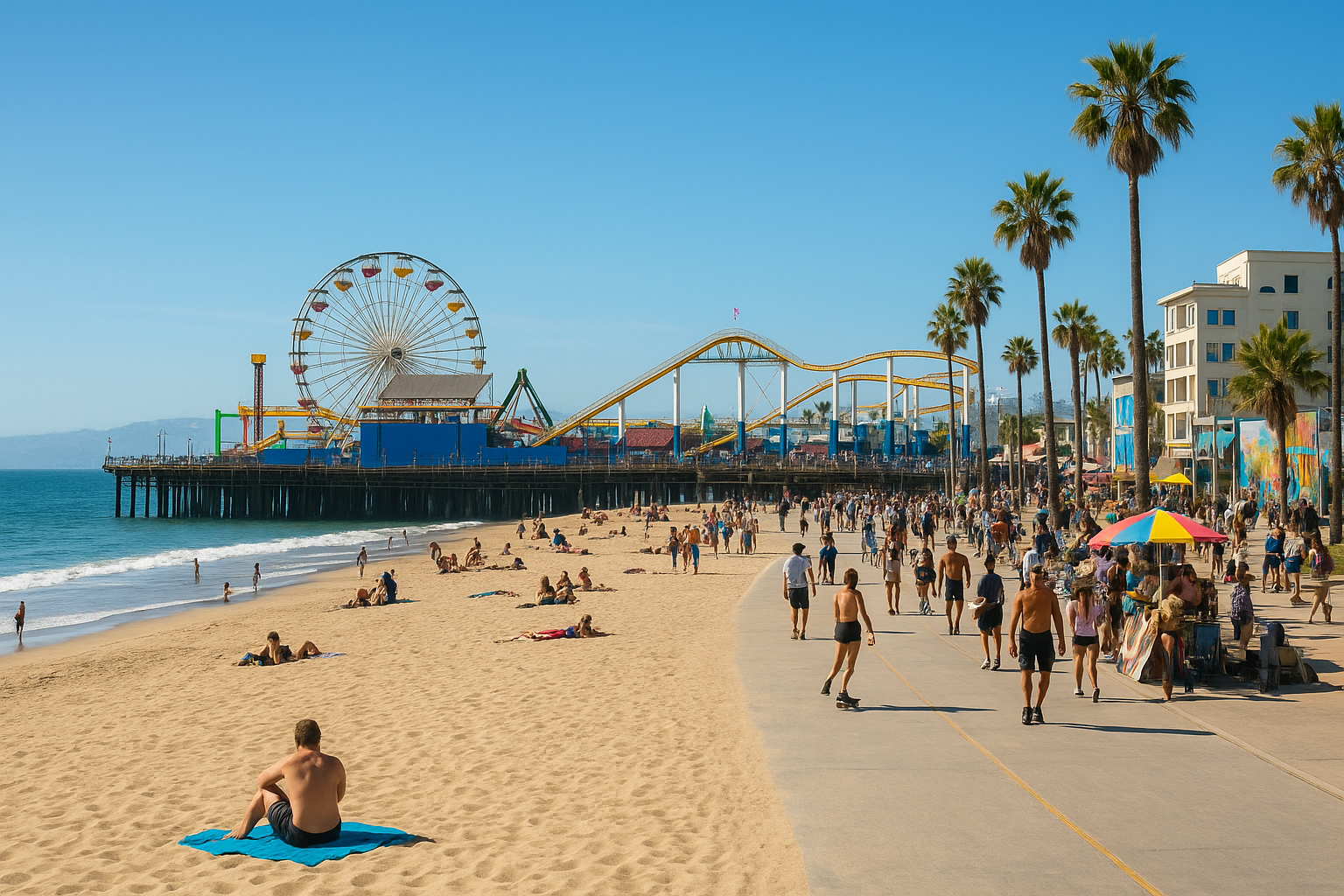 4. Los Angeles beaches and boardwalks