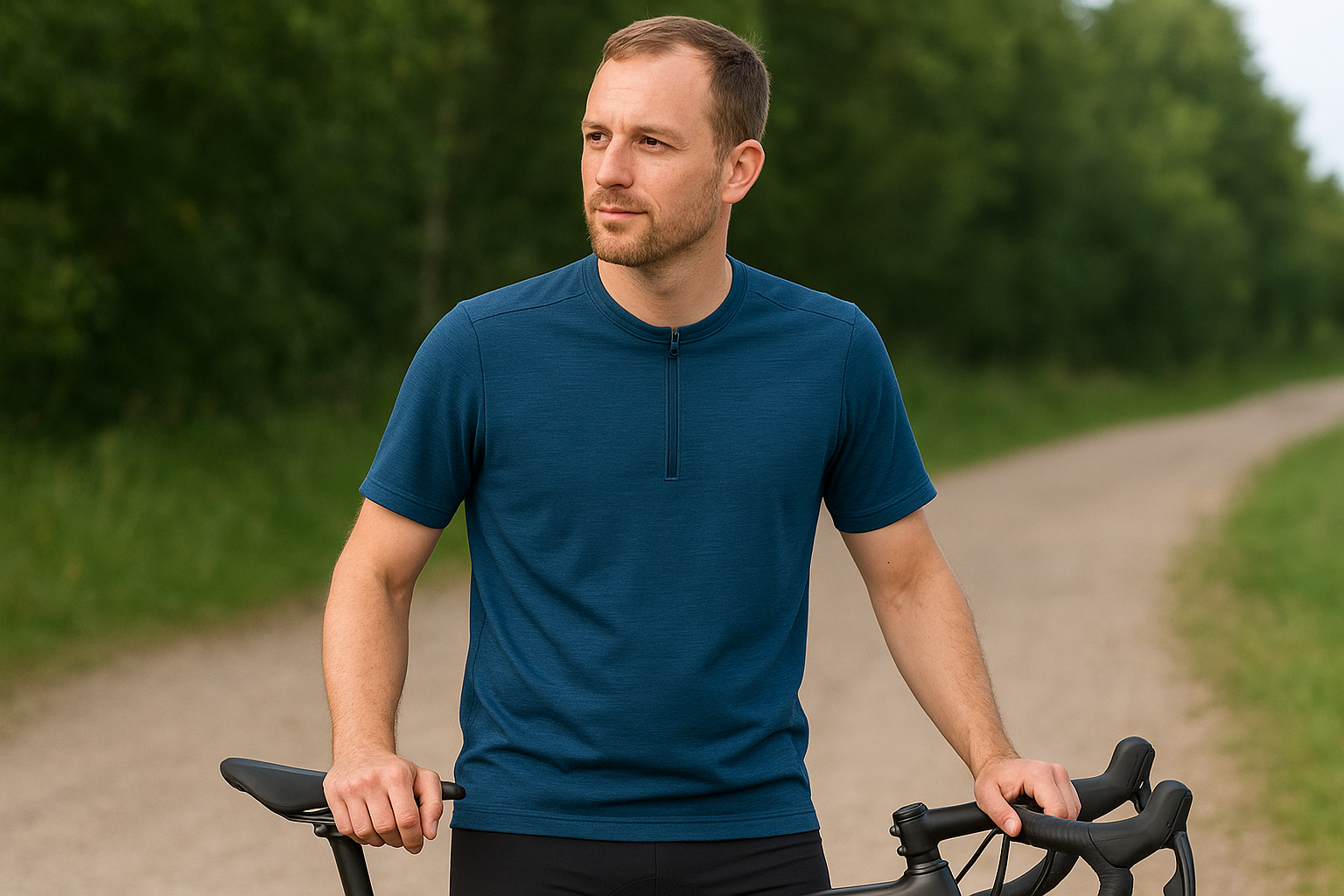 6. Decathlon merino gravel fietsshirt