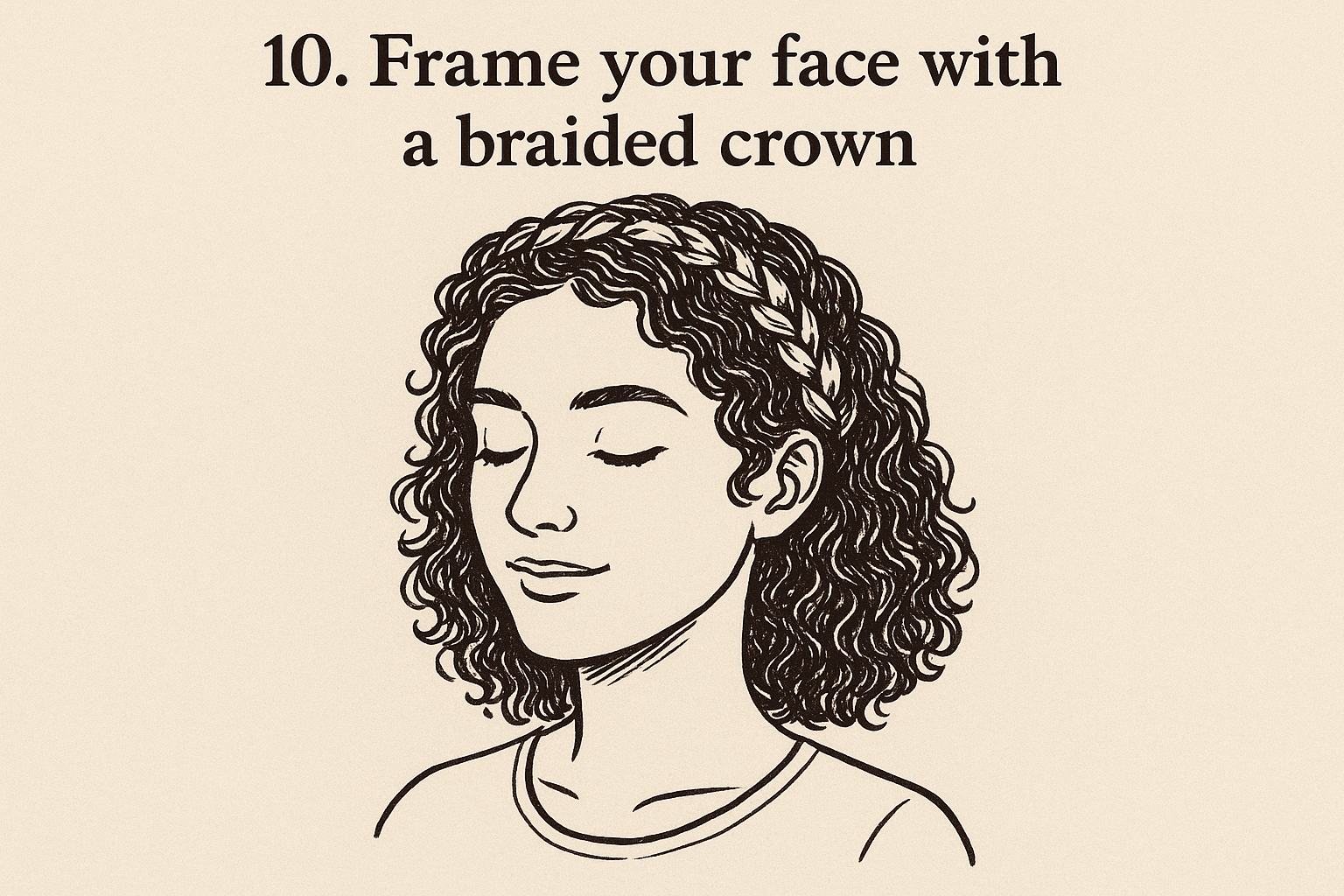 10. Frame your face with a braided crown