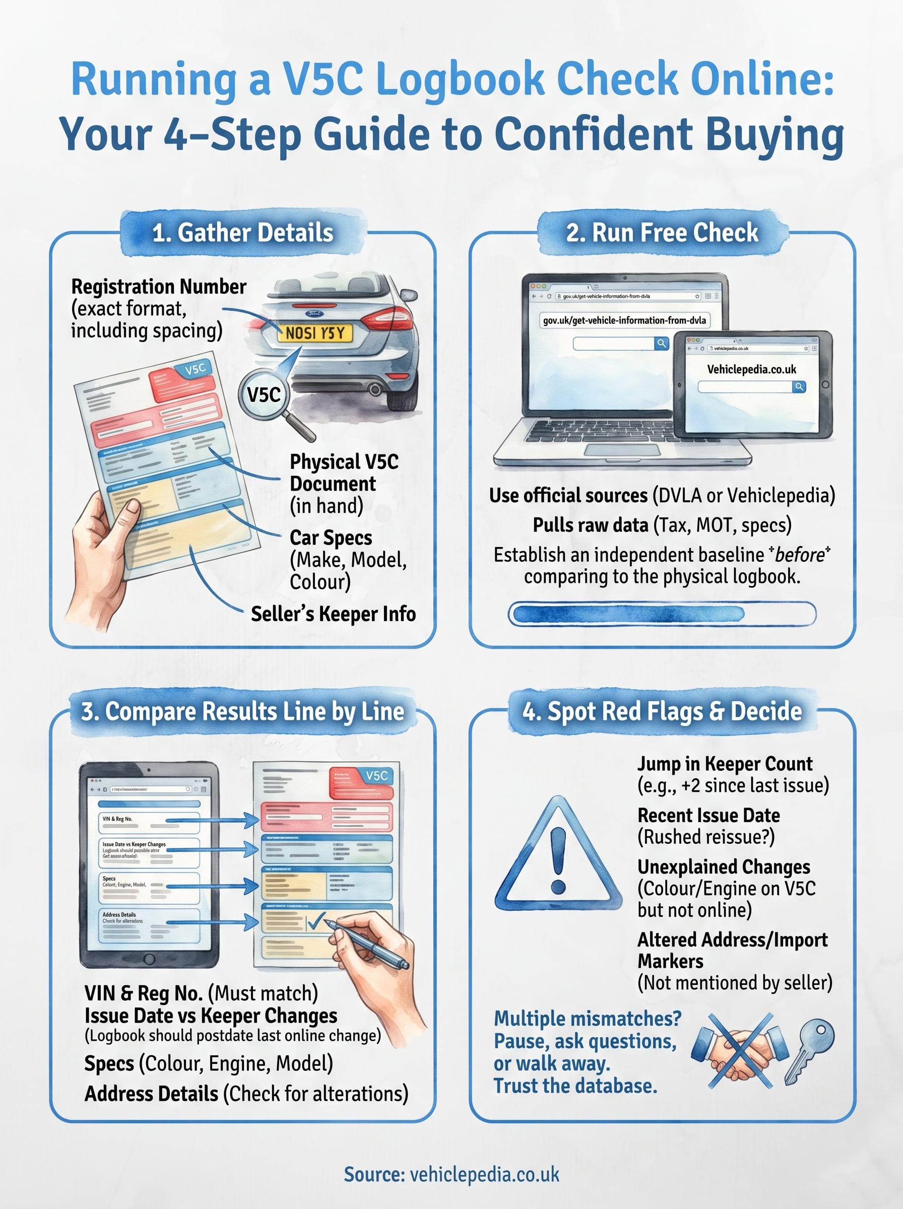 v5c logbook check online infographic