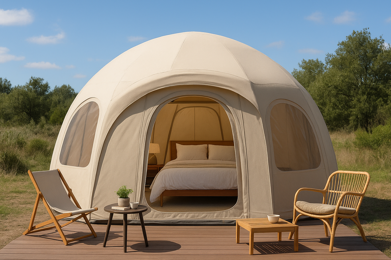 4. Coody Aurora Dome for a luxury glamping setup
