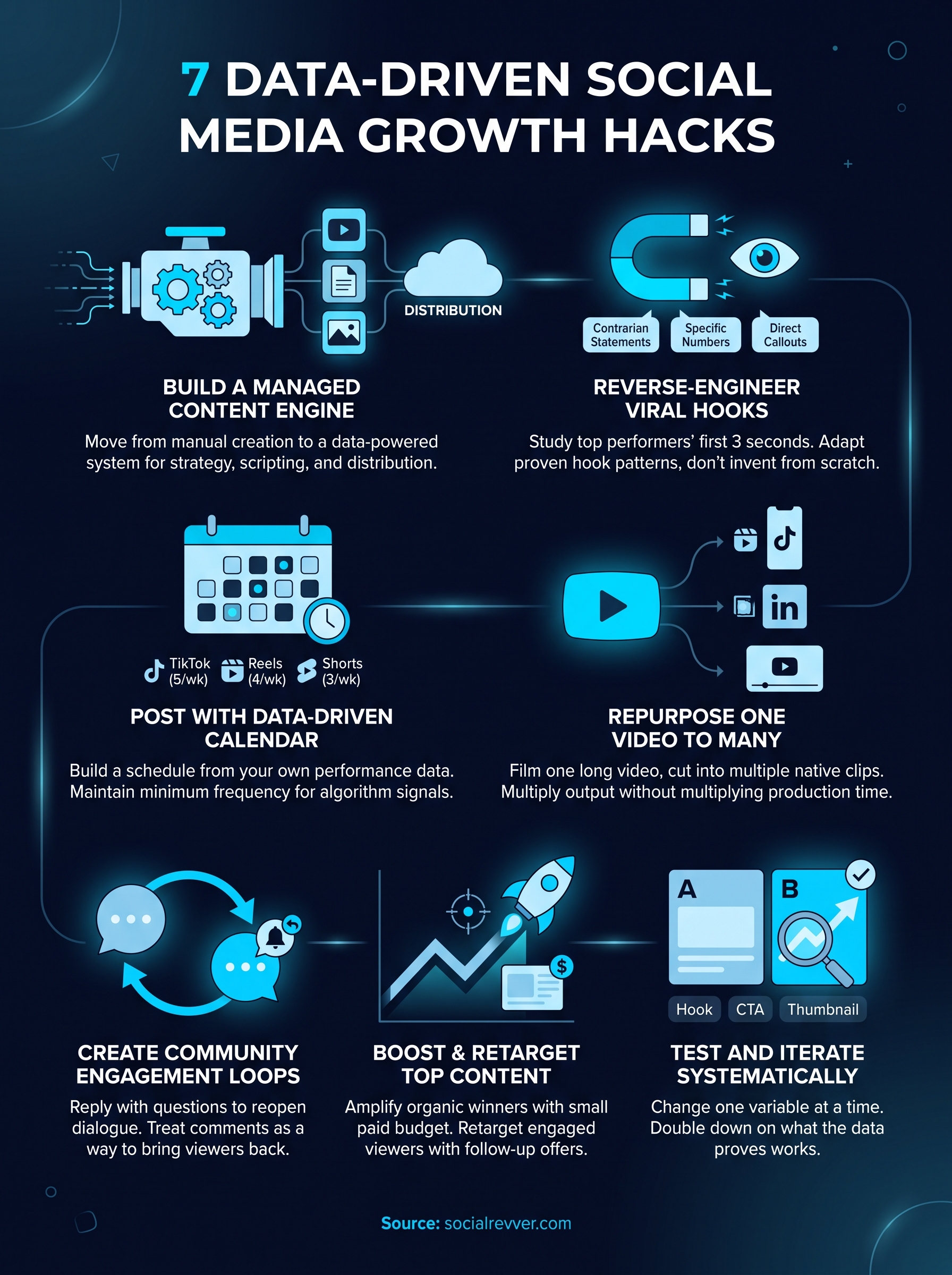 social media growth hack infographic