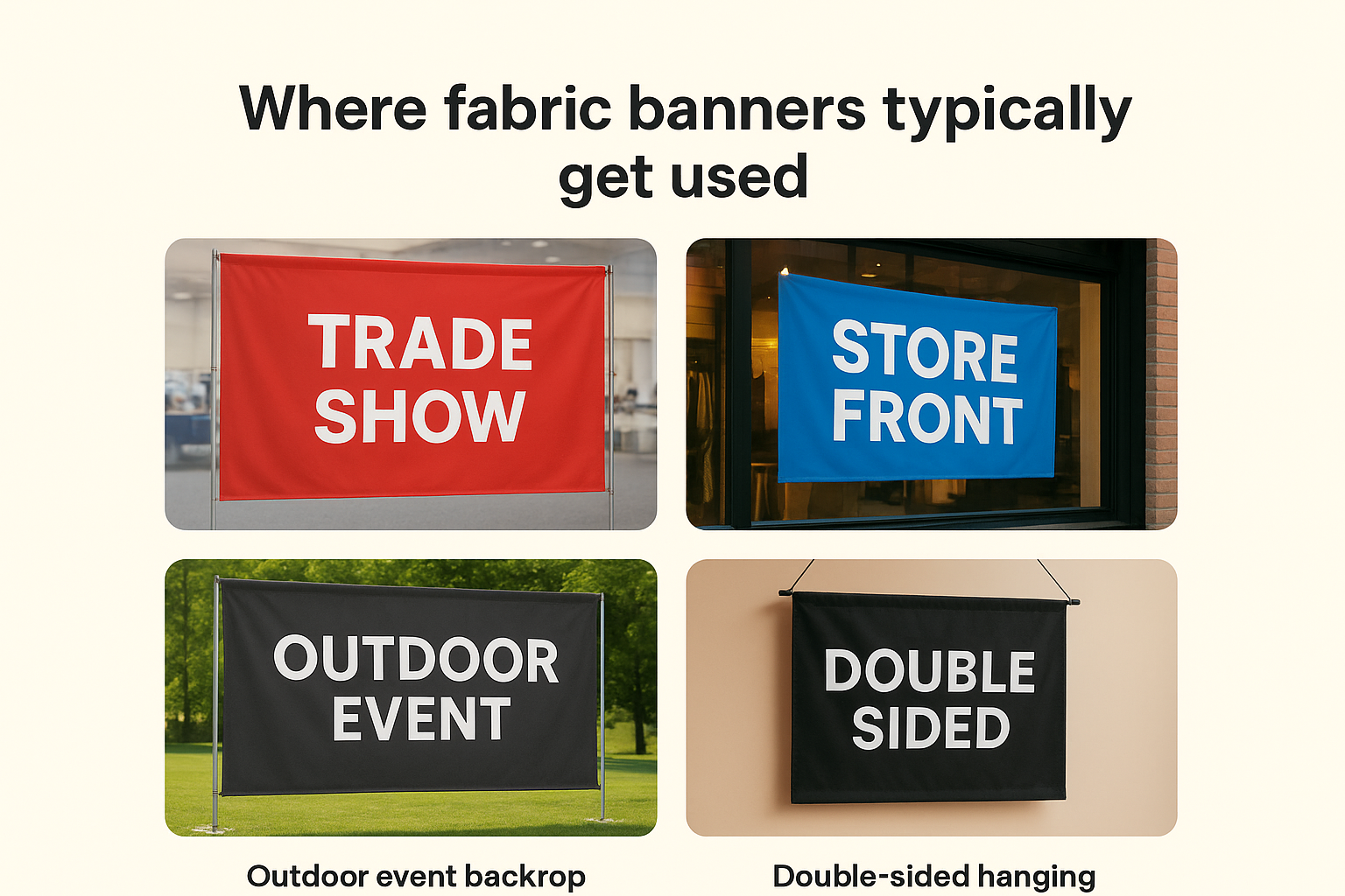 Where fabric banners typically get used
