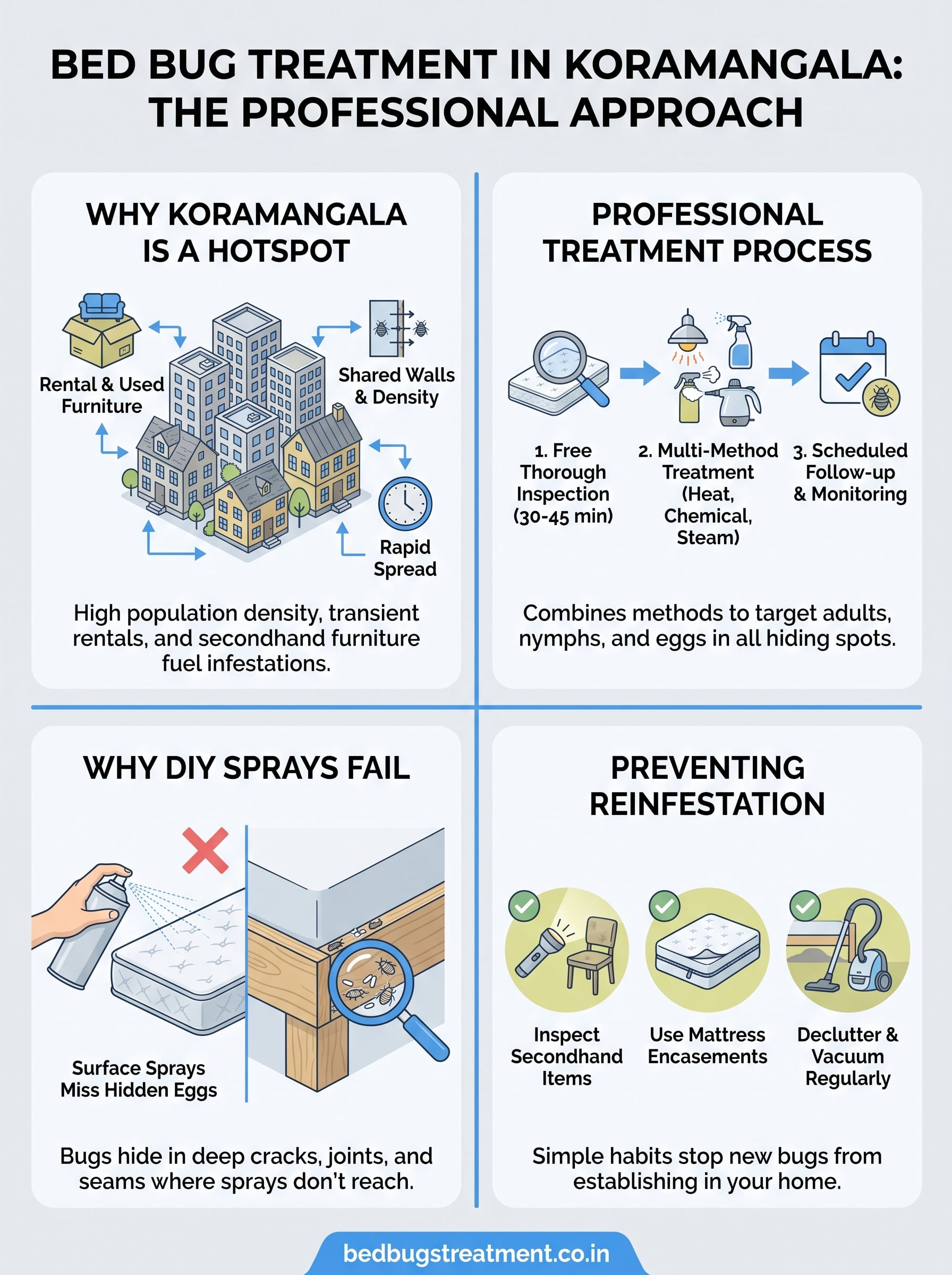 Bed Bug Treatment in Koramangala: What to Expect 4 bed bug treatment koramangala infographic