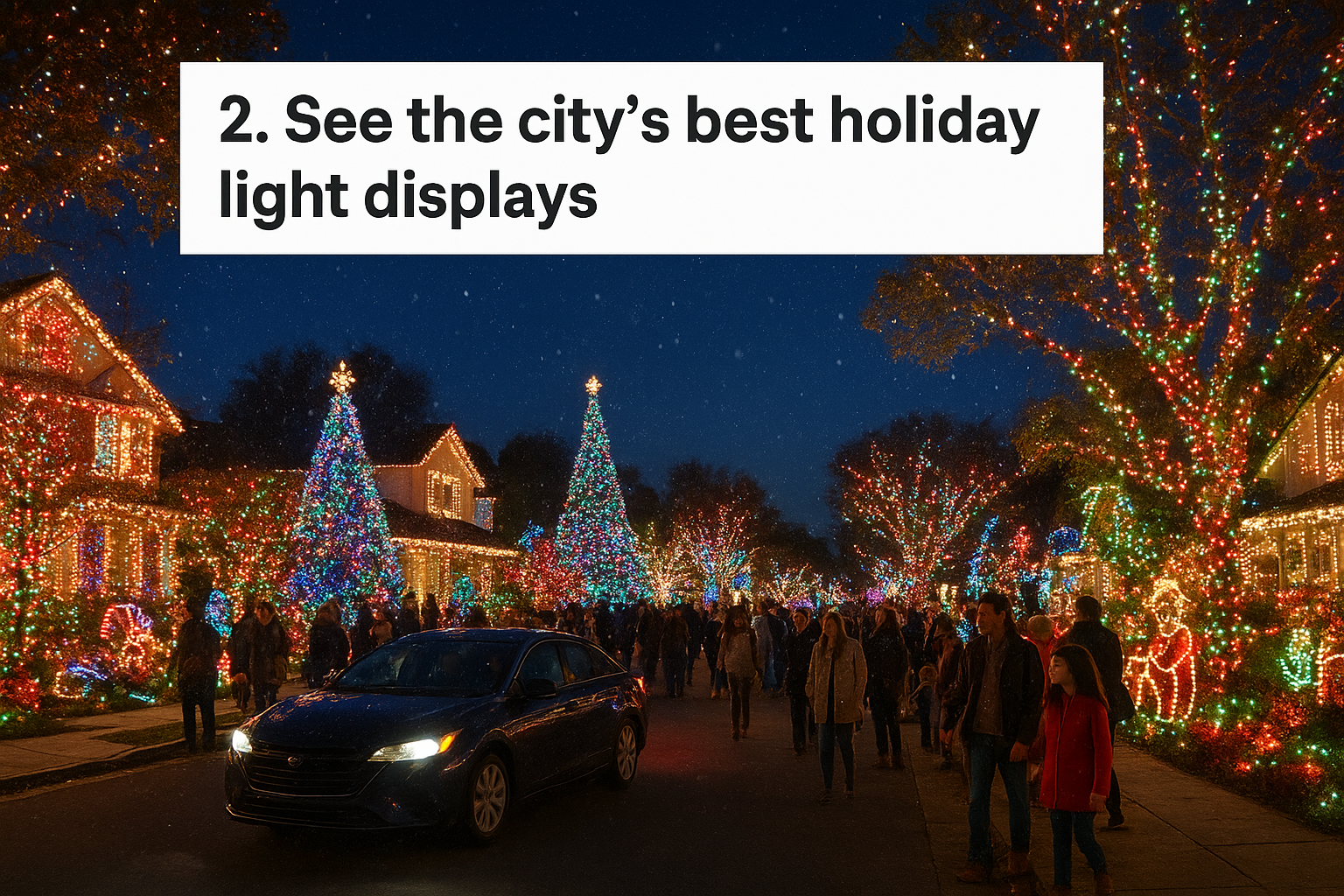 2. See the city's best holiday light displays