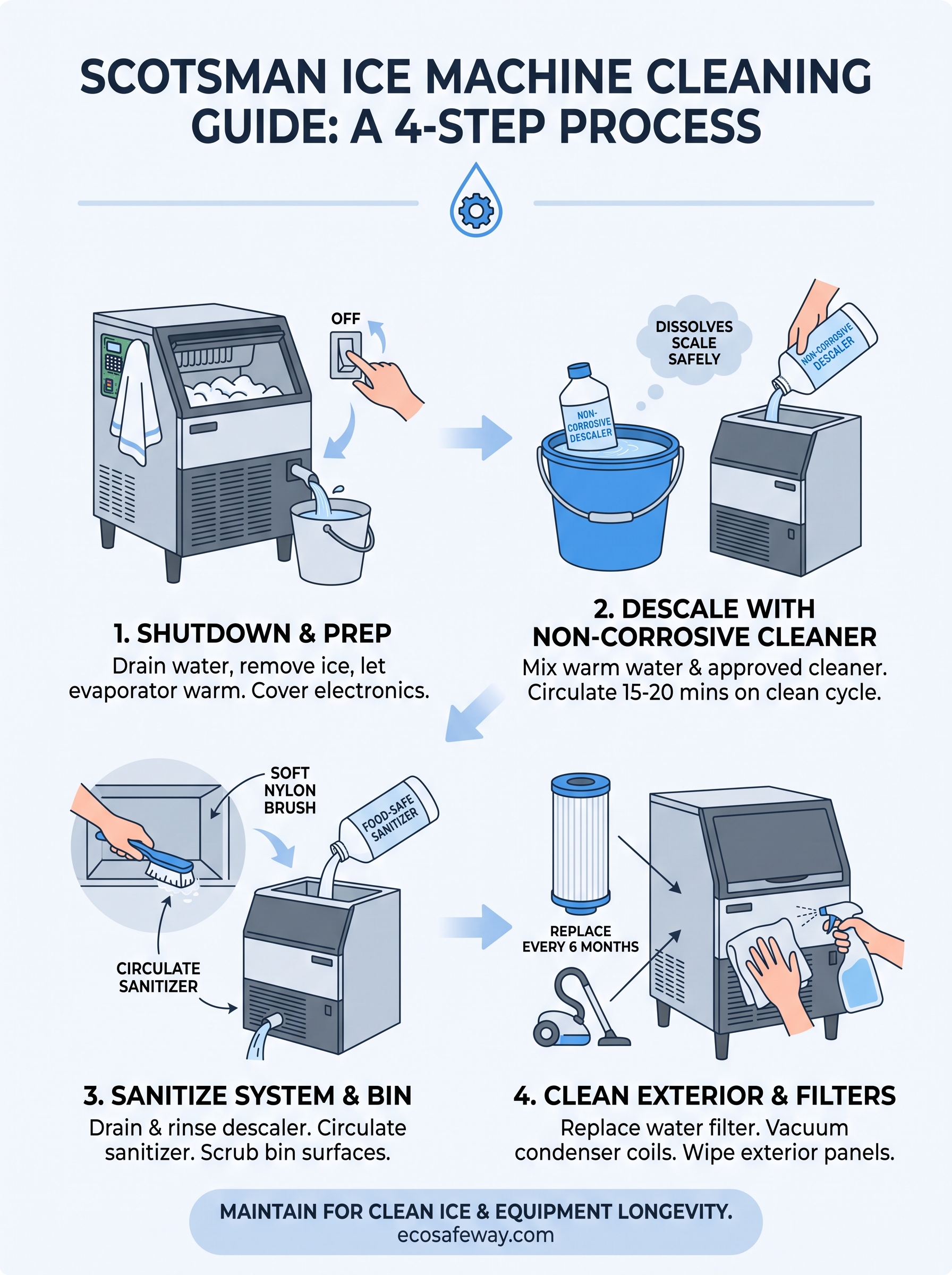 scotsman ice machine cleaner infographic