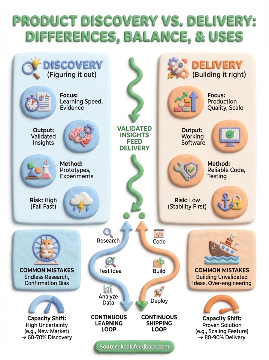 product discovery vs delivery infographic