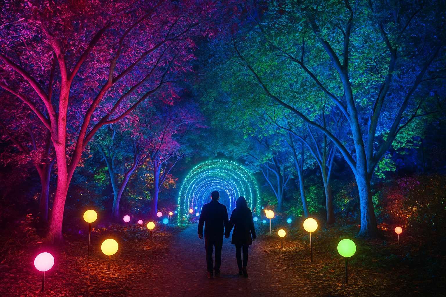 9. Wander the Enchanted Forest of Light at Descanso Gardens