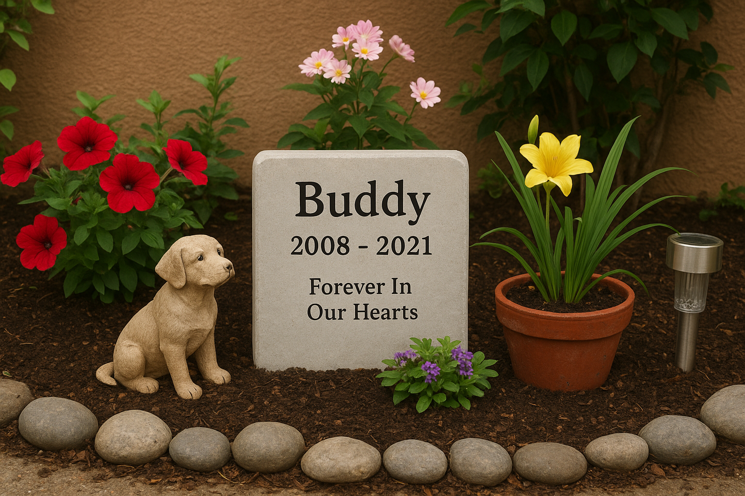 2. Build a dog-themed garden memorial