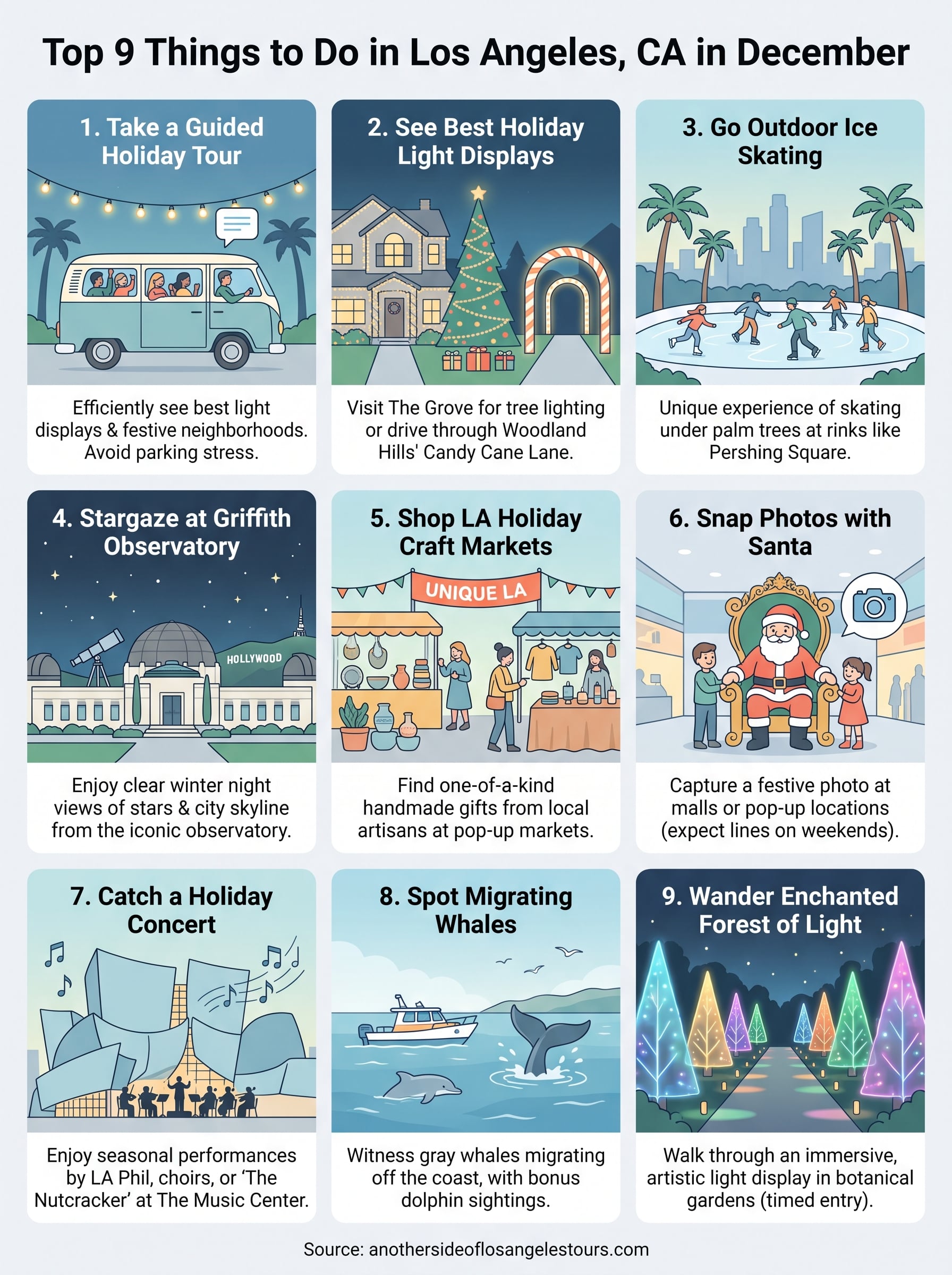 things to do in los angeles california in december infographic