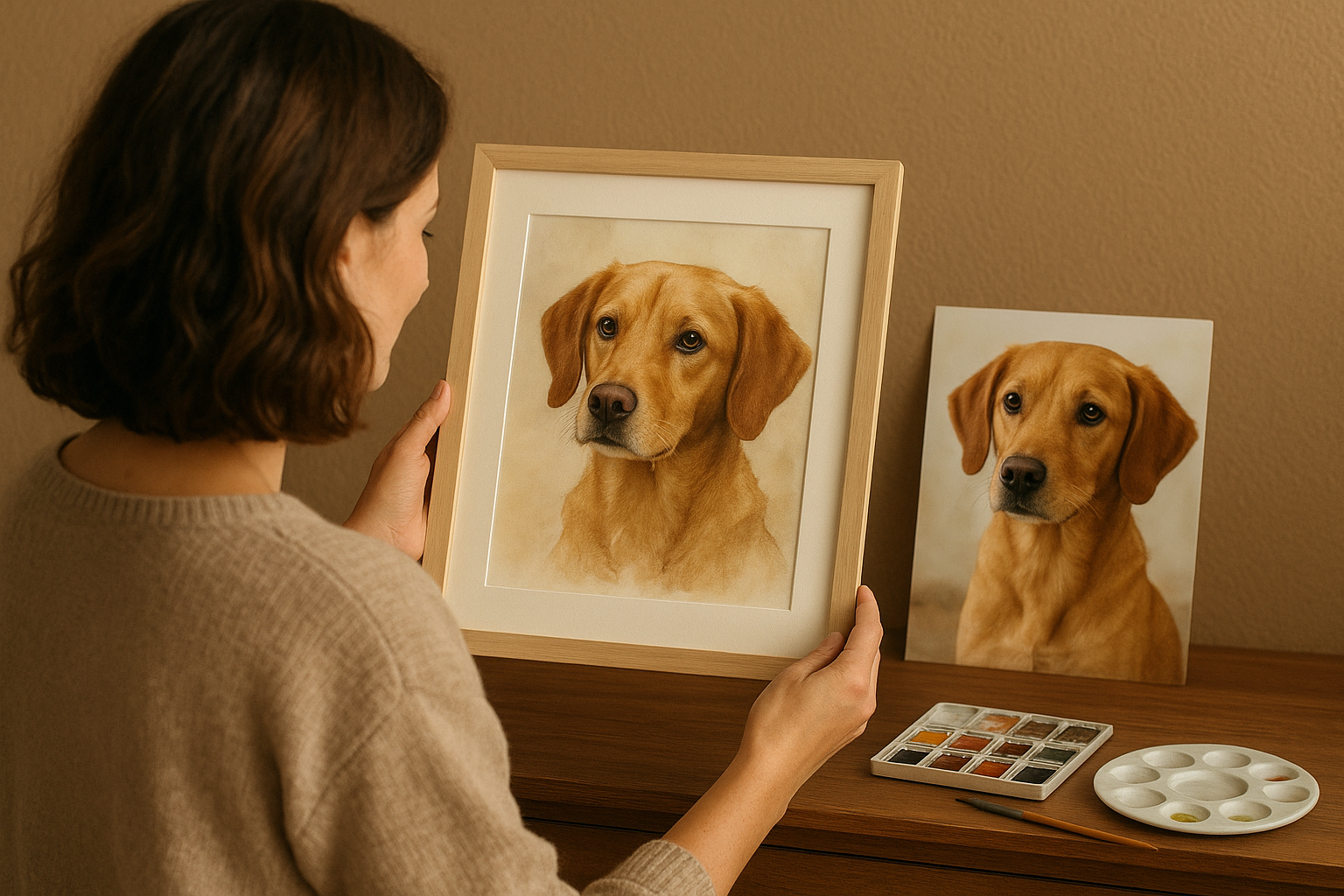 4. Commission a custom pet portrait