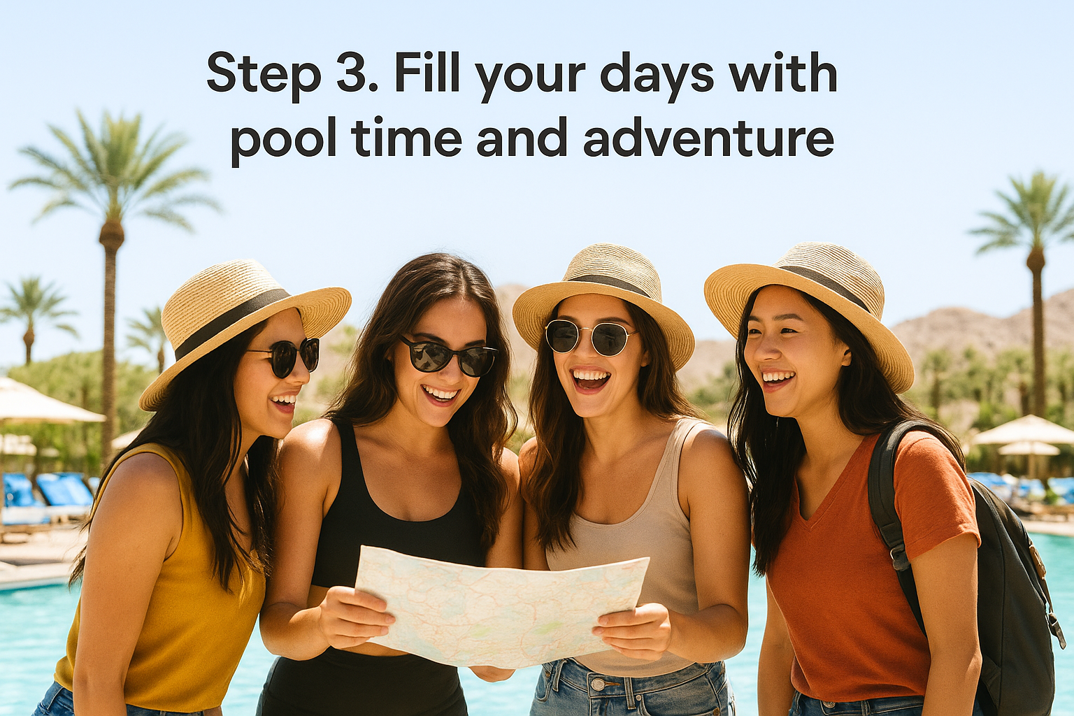 Step 3. Fill your days with pool time and adventure