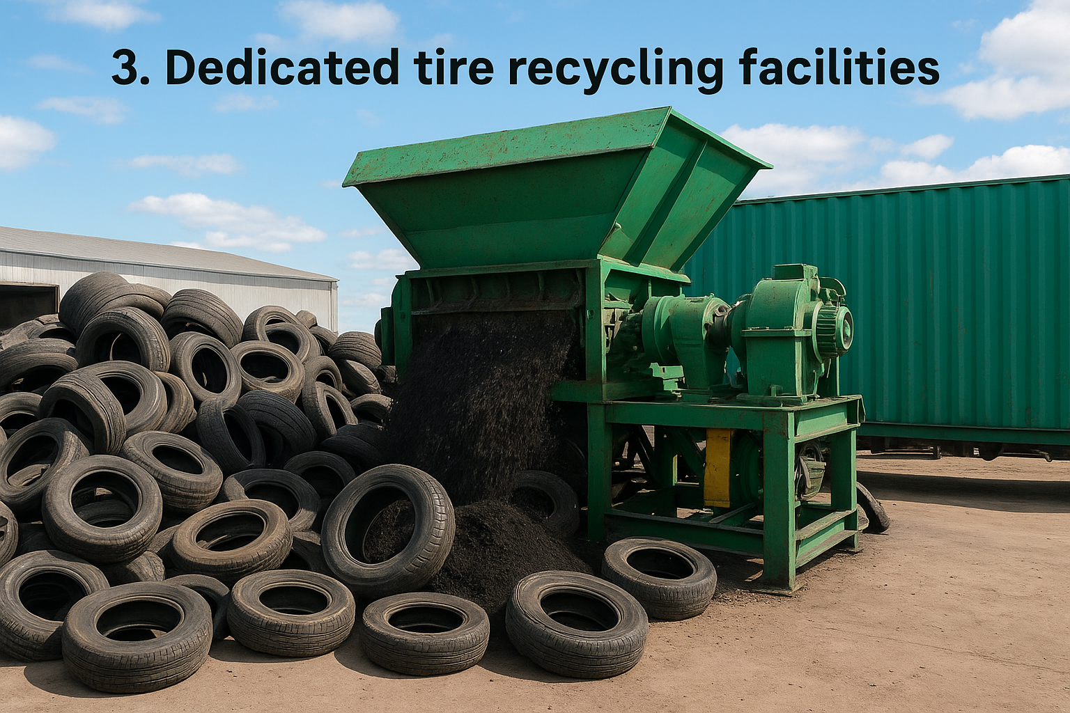 3. Dedicated tire recycling facilities