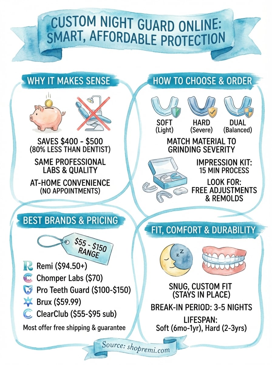 custom night guard online infographic