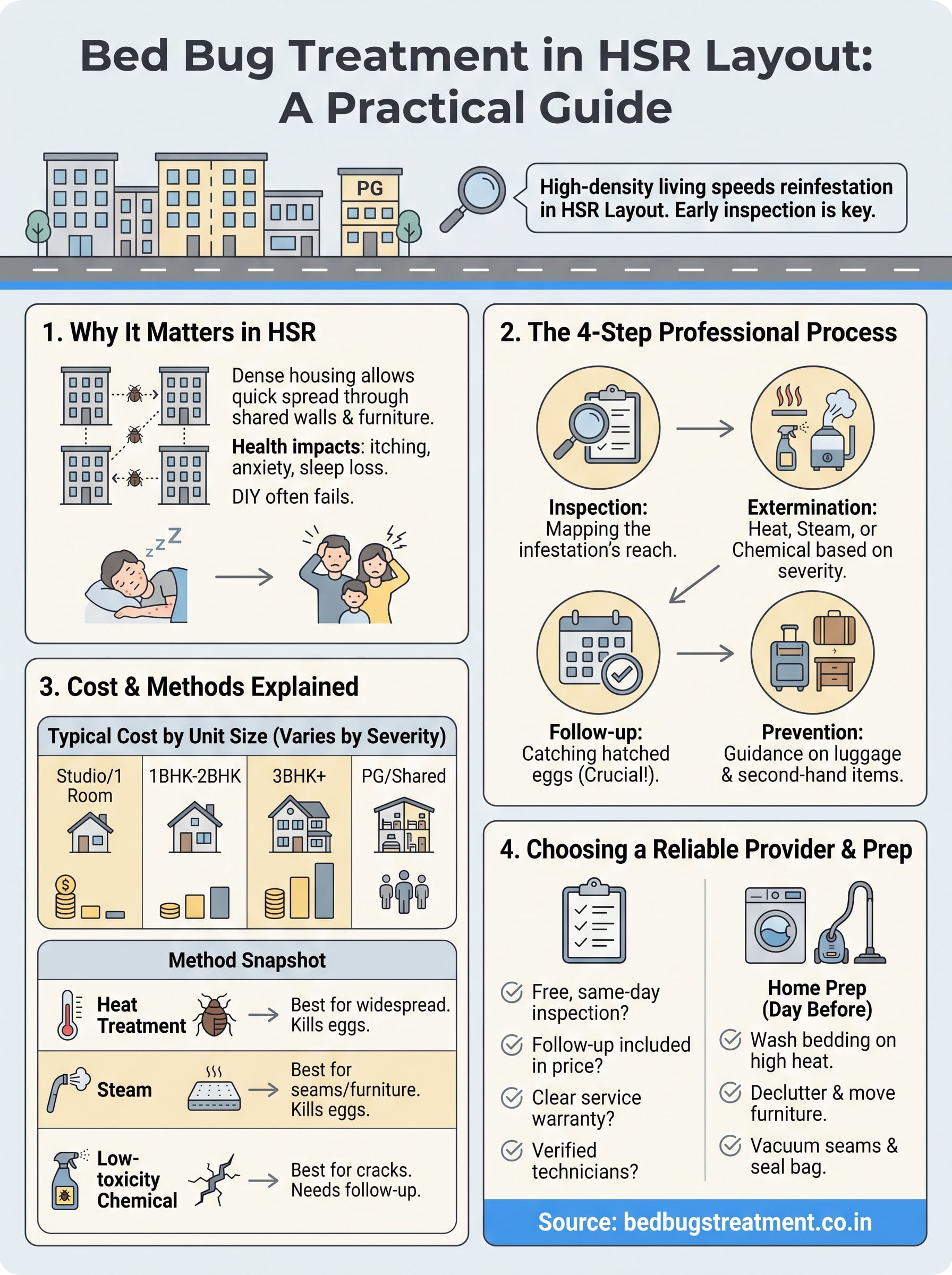 bed bug treatment hsr layout infographic