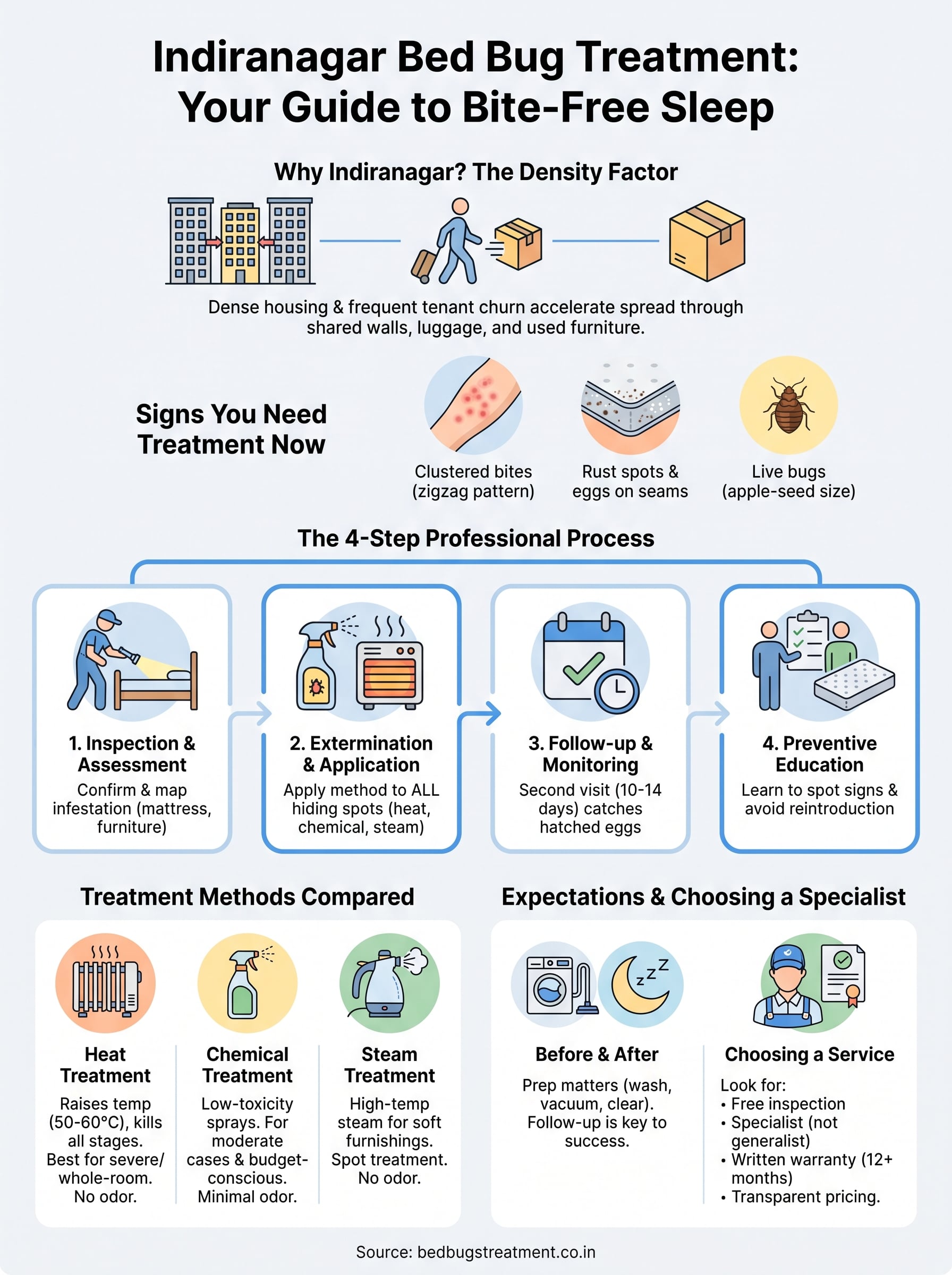 bed bug treatment indiranagar infographic