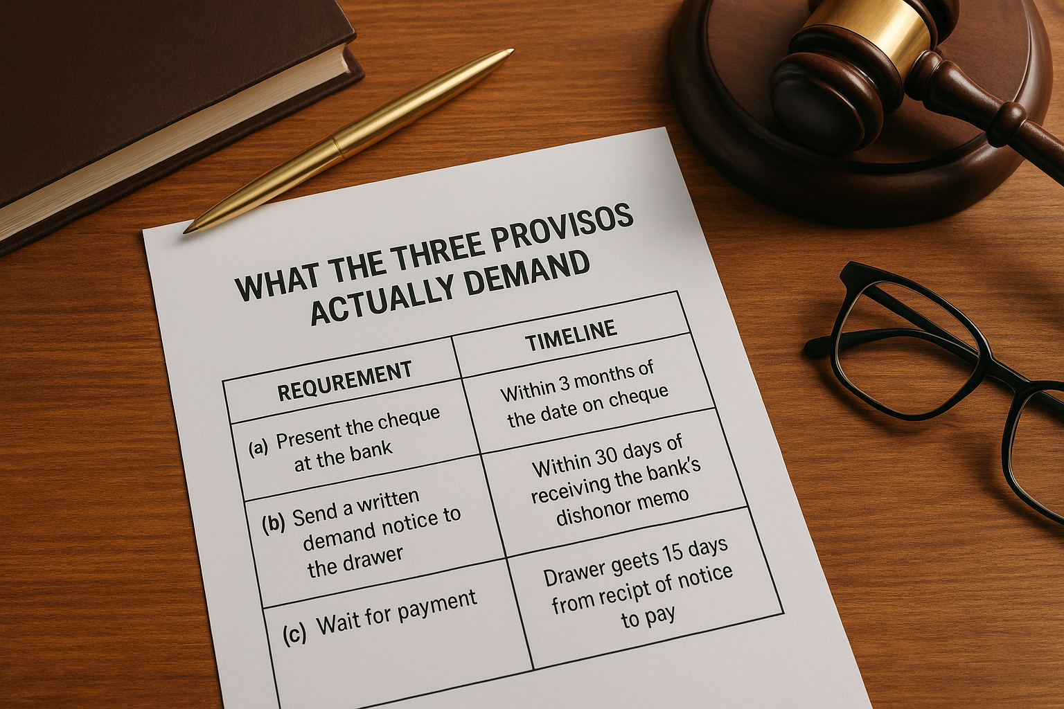 What the three provisos actually demand