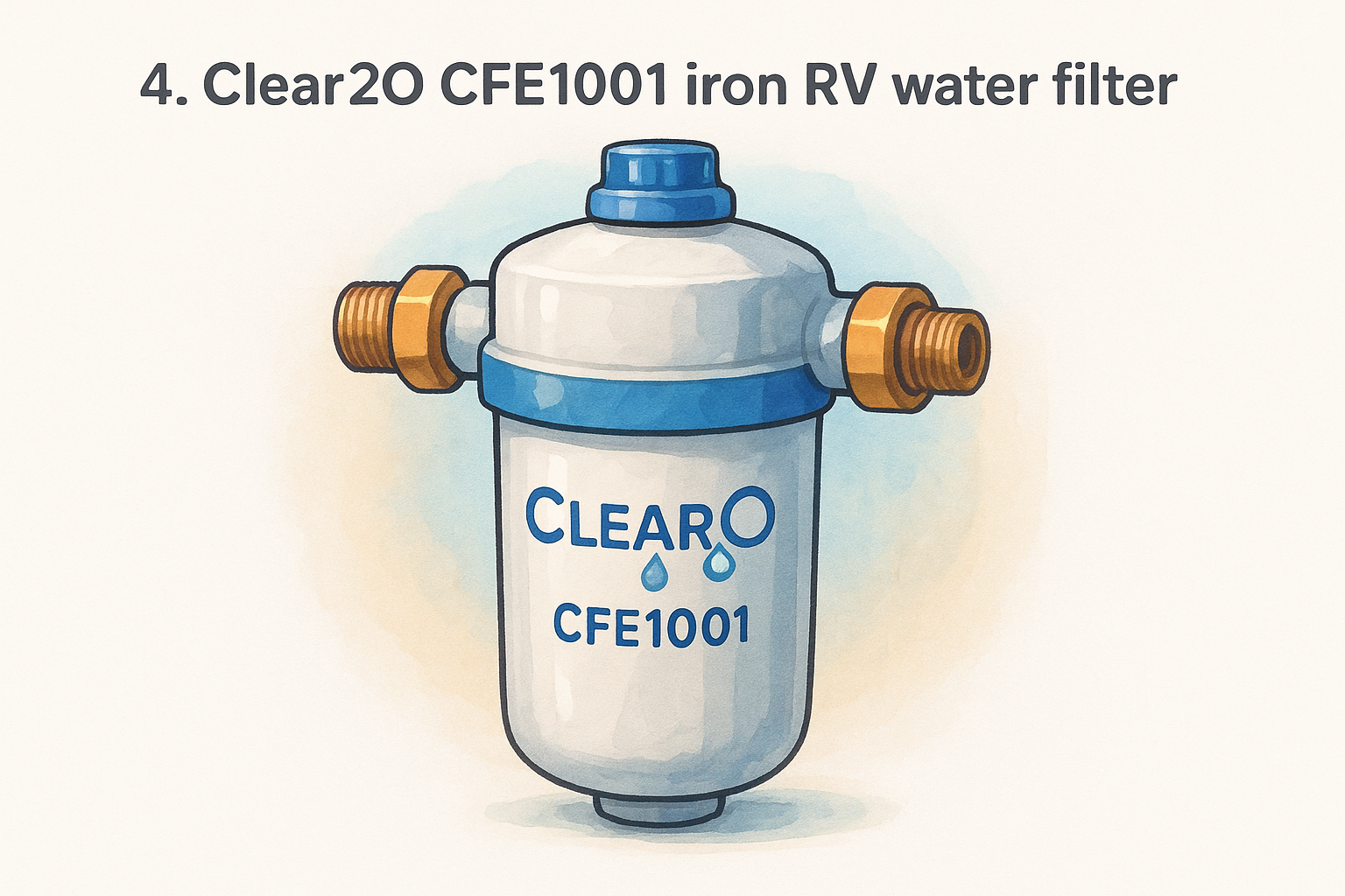 4. Clear2O CFE1001 iron RV water filter