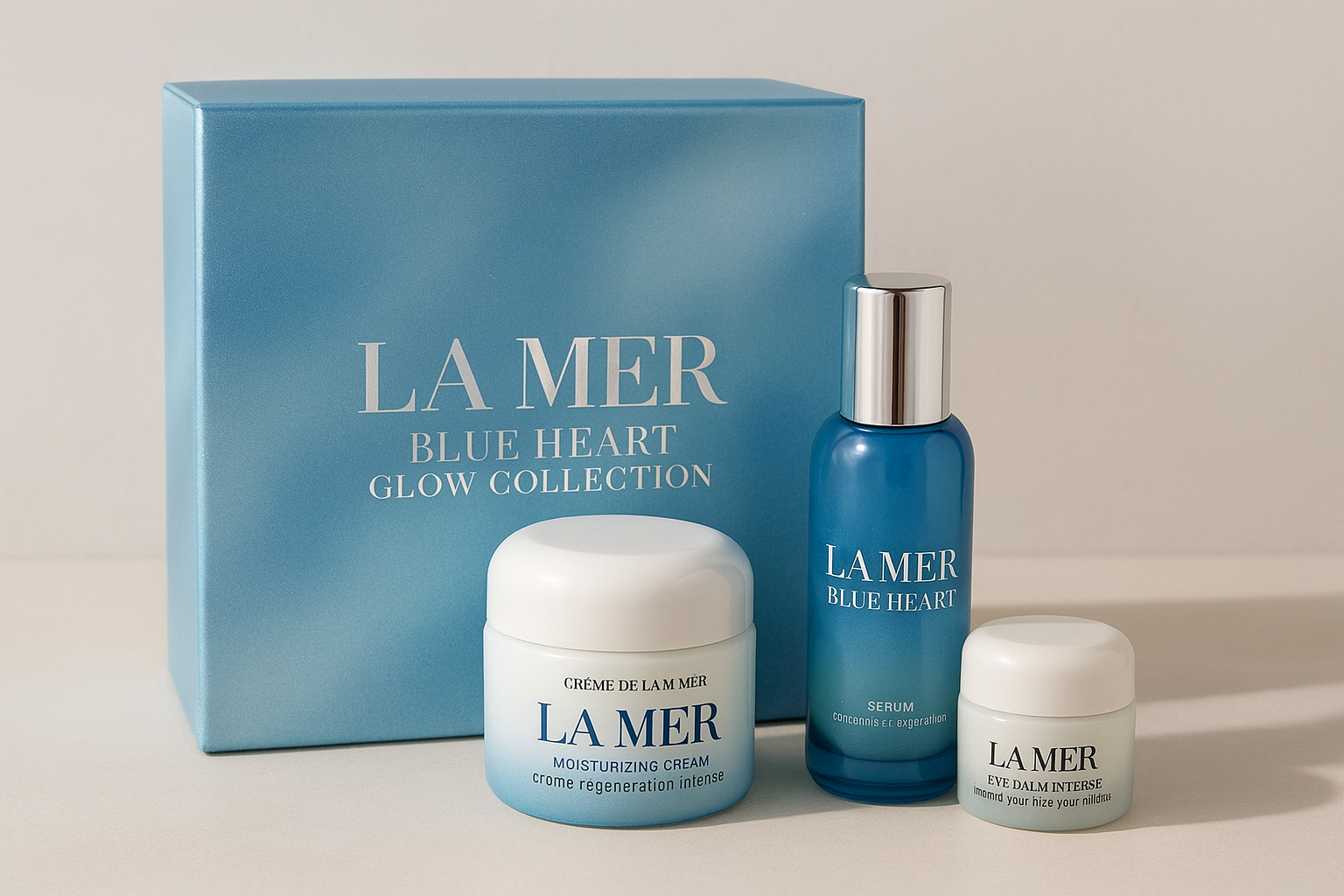 2. La Mer Blue Heart Glow Collection