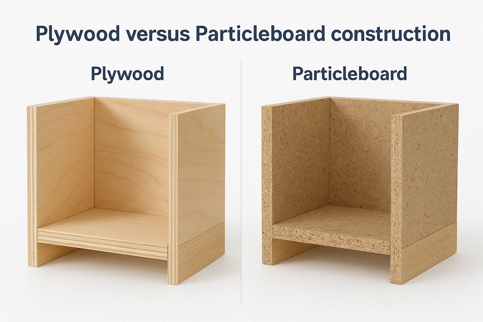 Plywood versus particleboard construction