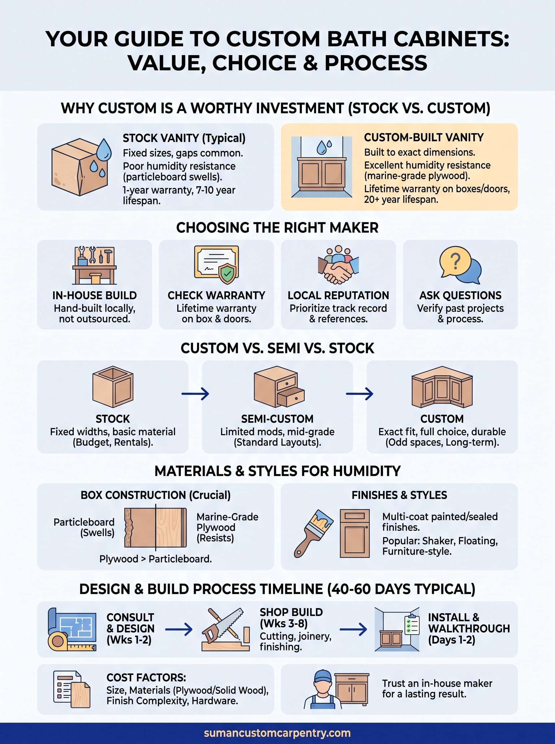 custom bath cabinets near me infographic