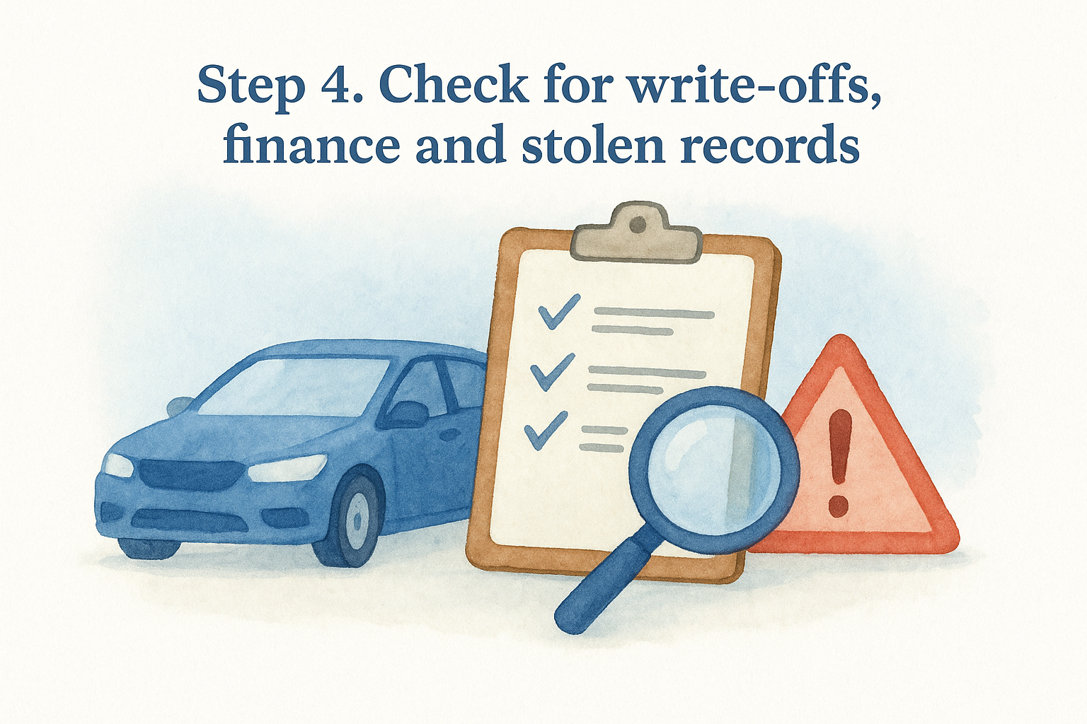 Step 4. Check for write-offs, finance and stolen records