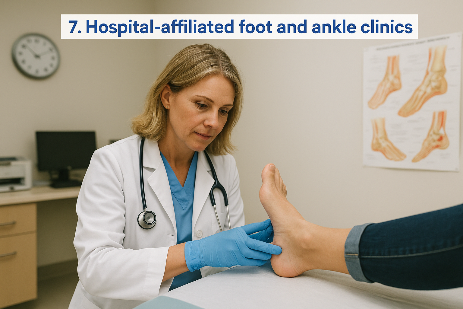 7. Hospital-affiliated foot and ankle clinics