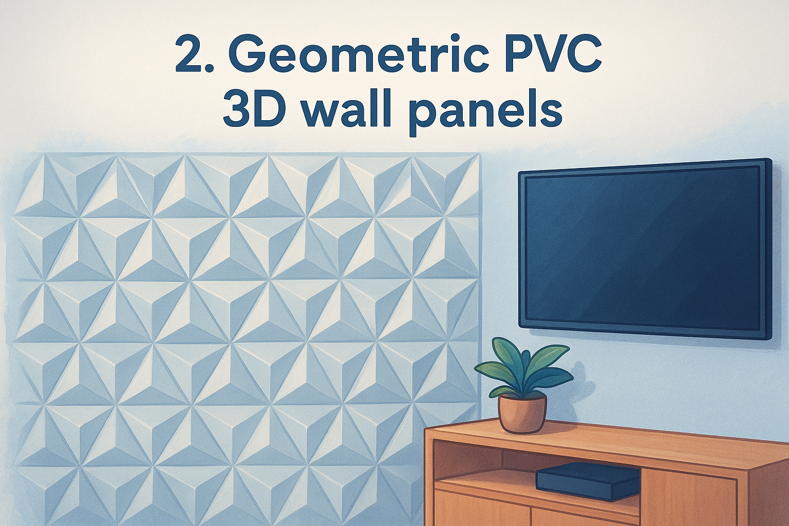 12 Best 3D Wall Panels to Transform Your Dublin Home 3 2. Geometric PVC 3D wall panels